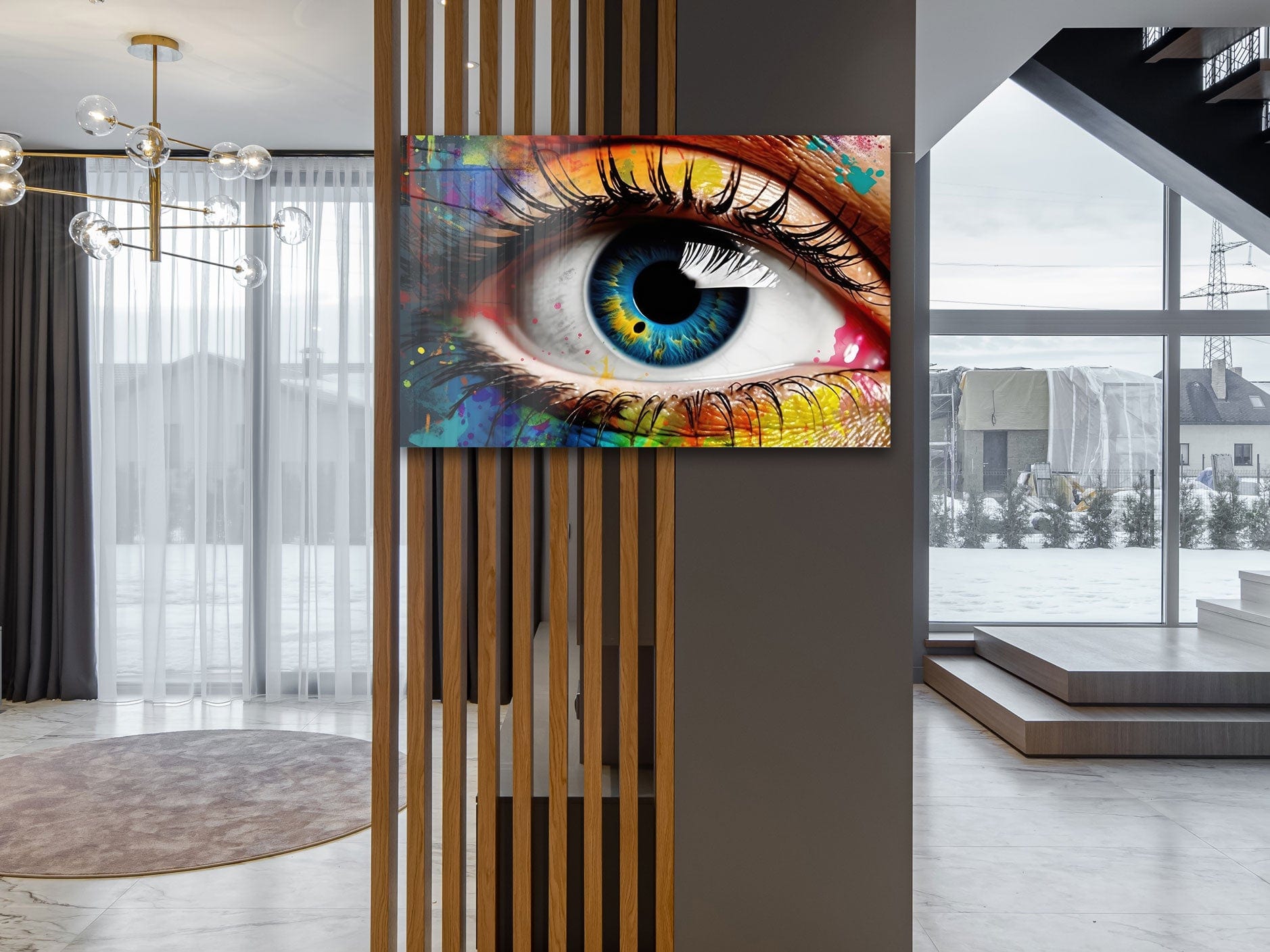 Artronauts Glass Print Colourful Eye