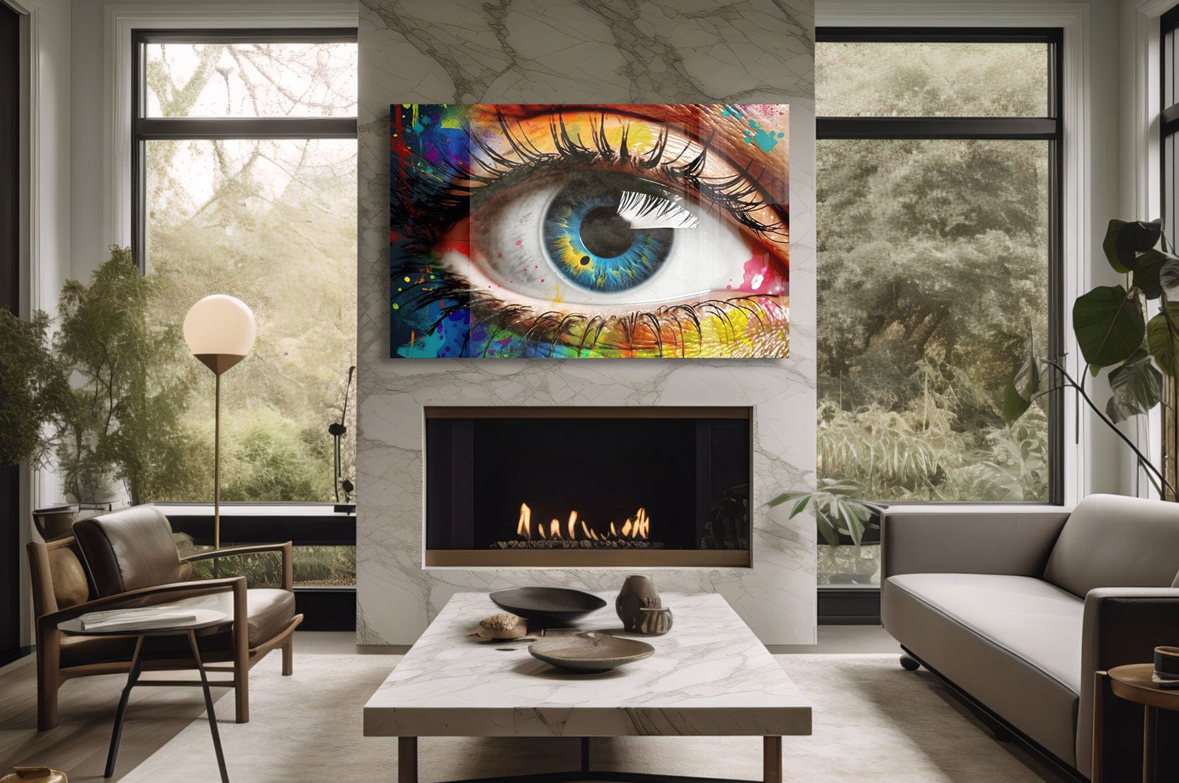 Artronauts Glass Print Colourful Eye