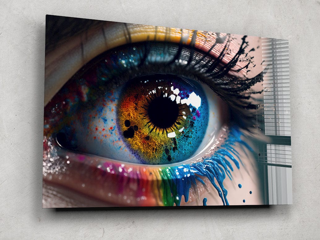 Artronauts Glass Print Colourful Eye II