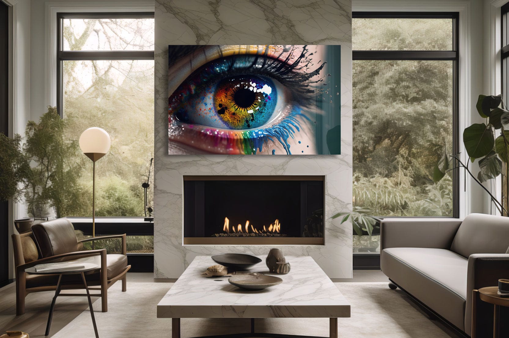 Artronauts Glass Print Colourful Eye II