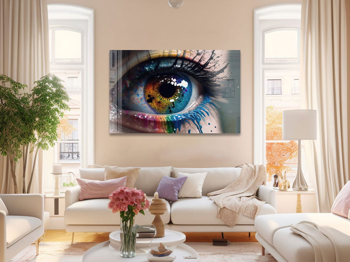 Artronauts Glass Print Colourful Eye II