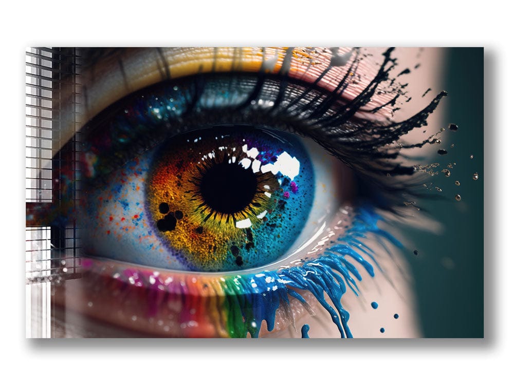 Artronauts Glass Print Colourful Eye II