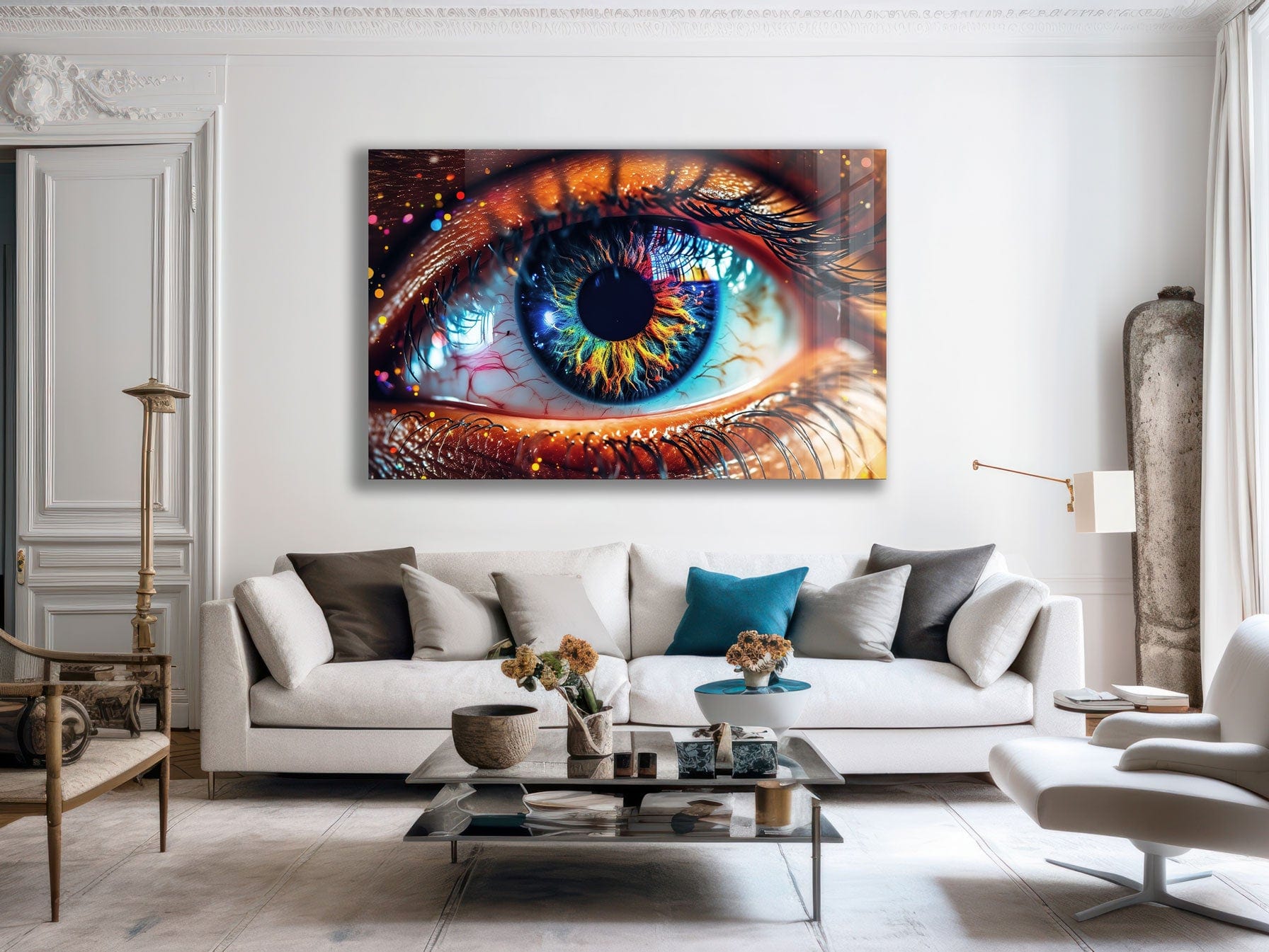 Artronauts Glass Print Colourful Eye III