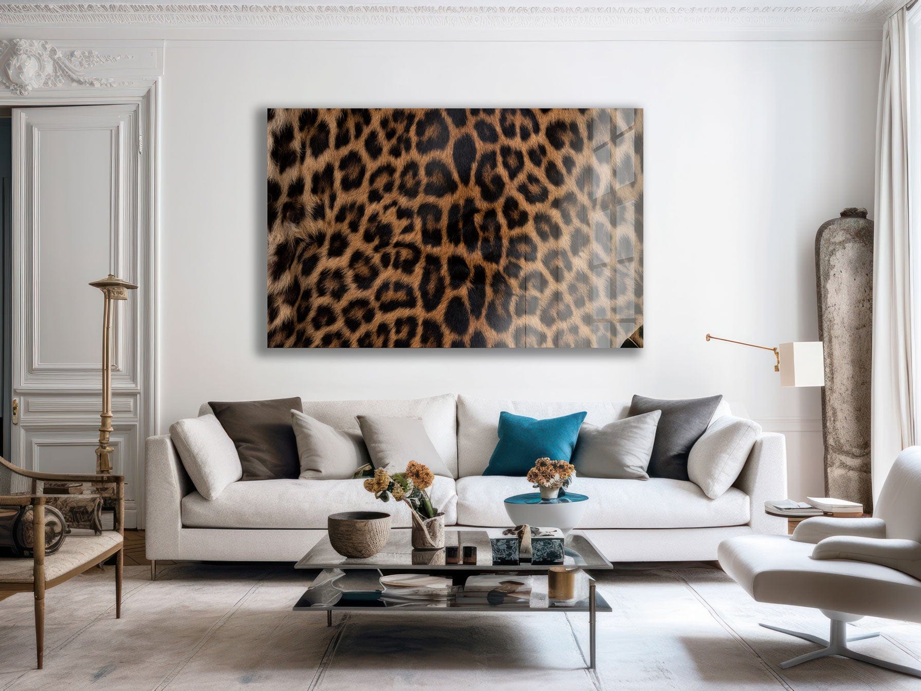 Artronauts Glass Print Leopard Fur