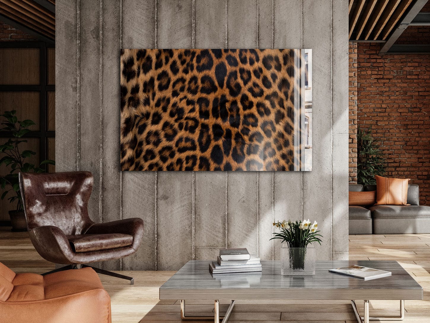 Artronauts Glass Print Leopard Fur
