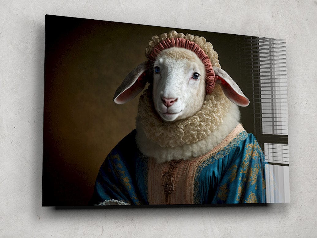 Artronauts Glass Print Noble Sheep