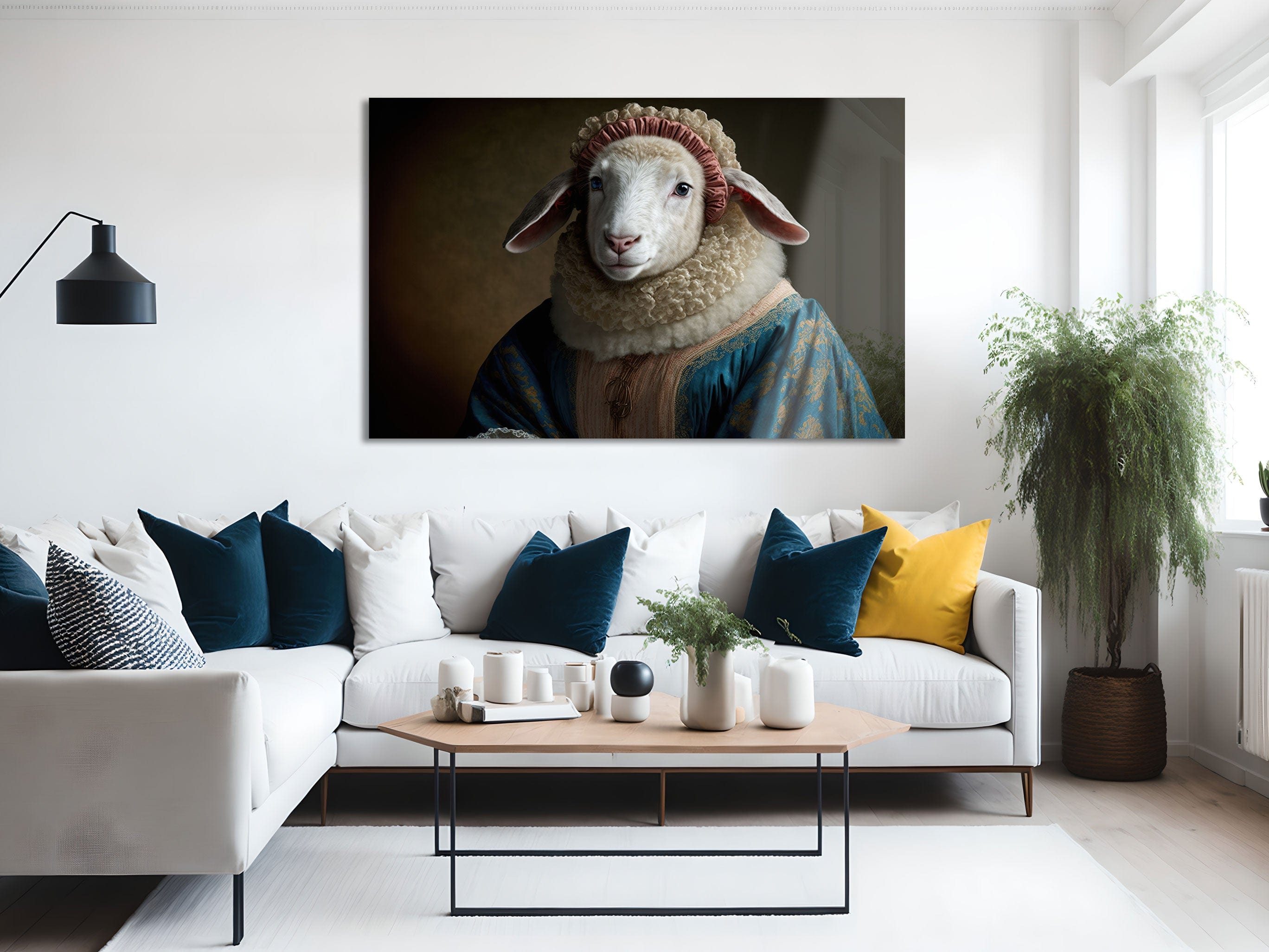 Artronauts Glass Print Noble Sheep