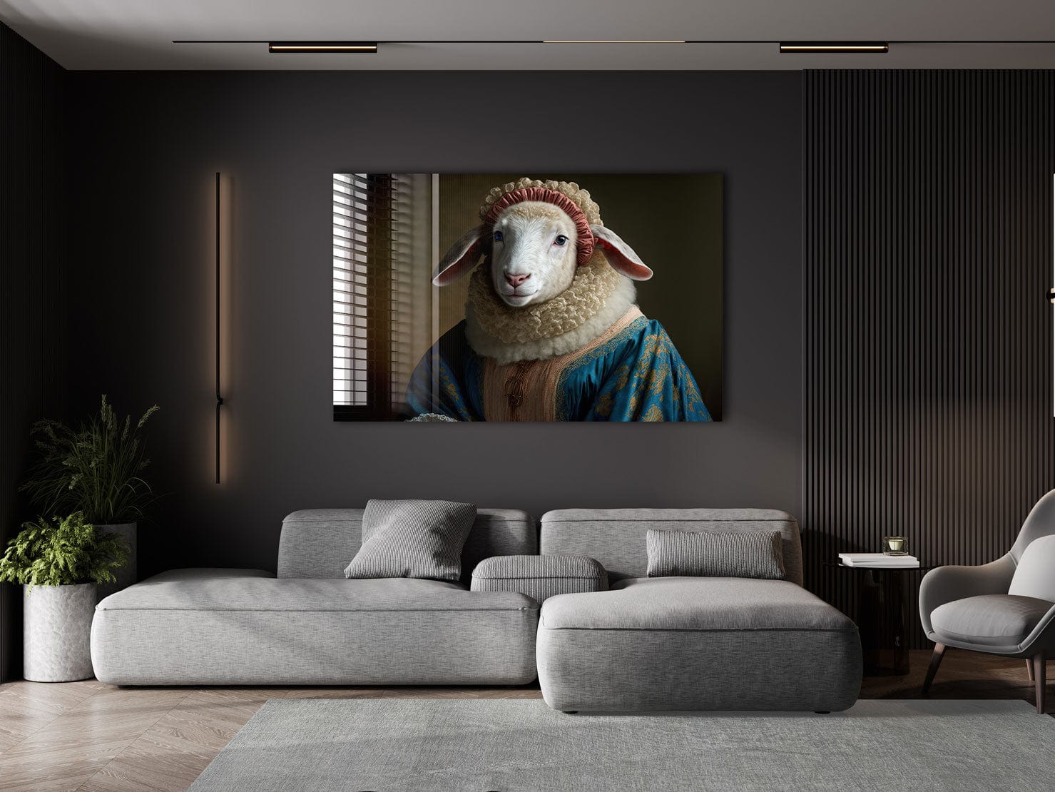 Artronauts Glass Print Noble Sheep