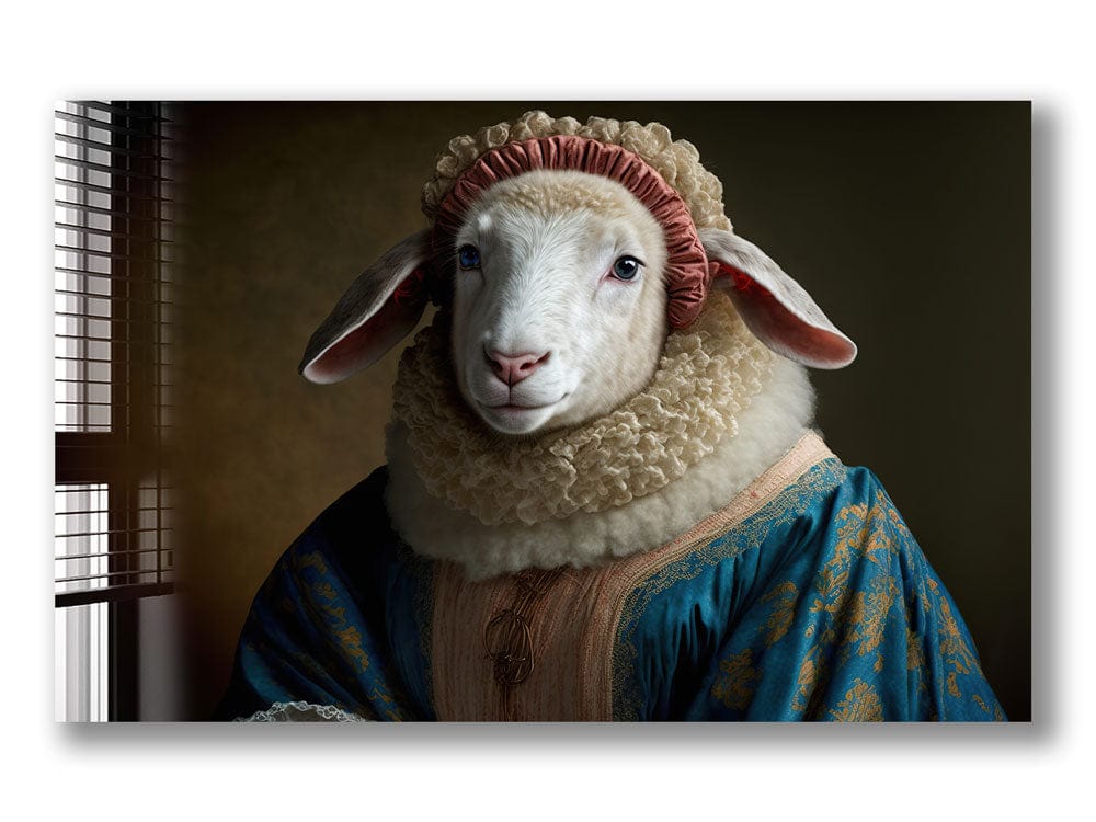 Artronauts Glass Print Noble Sheep