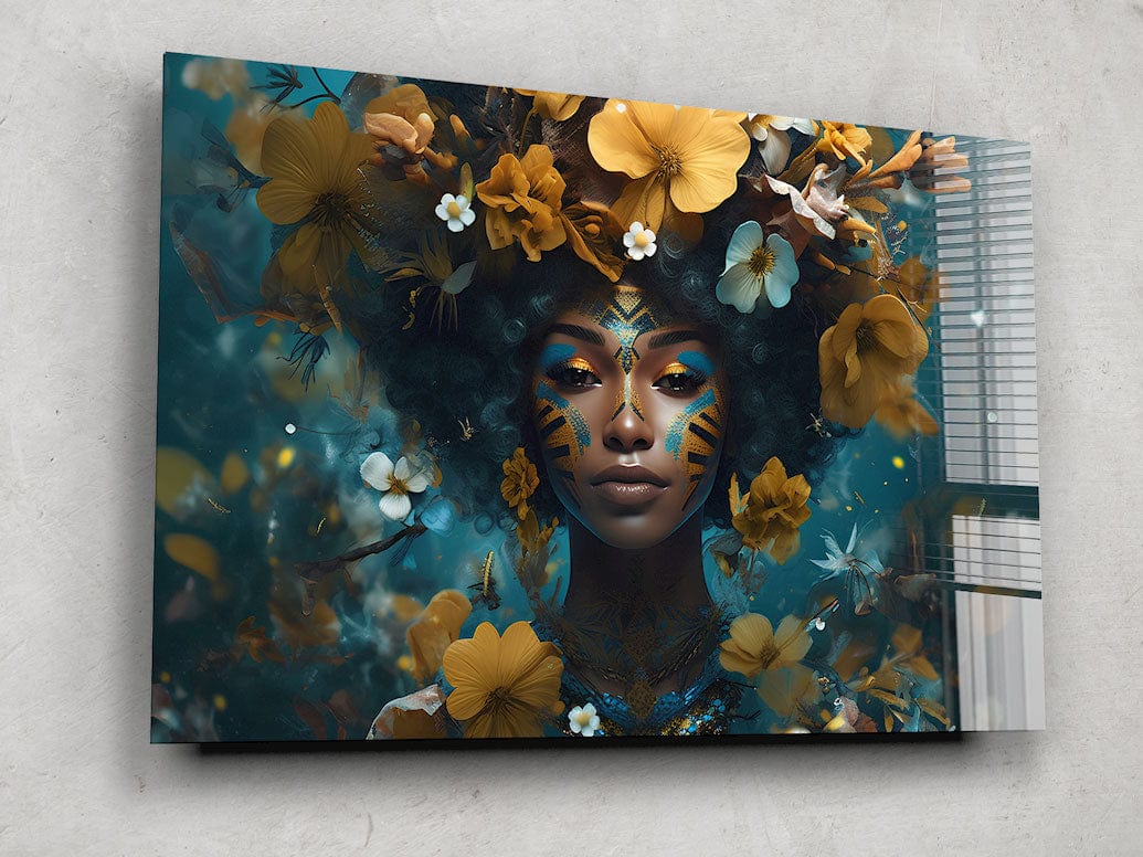 Artronauts Glass Print Floral Lady III