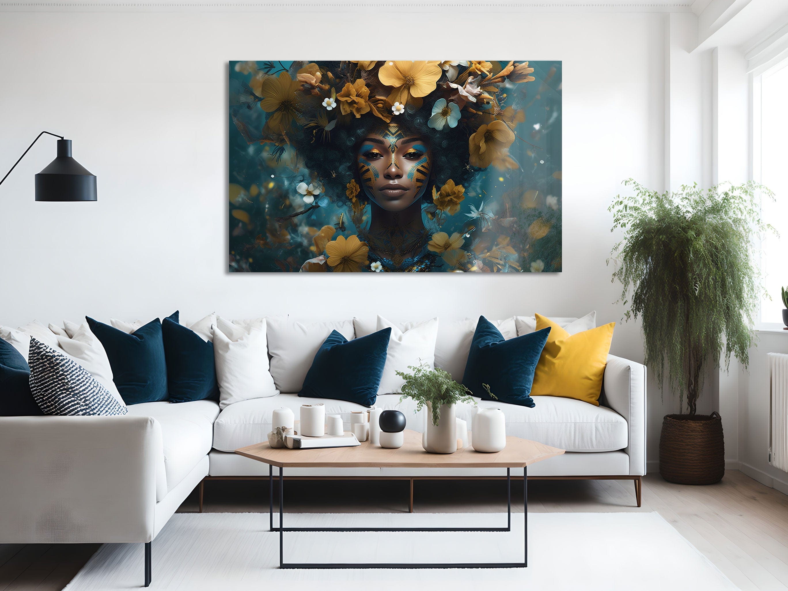 Artronauts Glass Print Floral Lady III