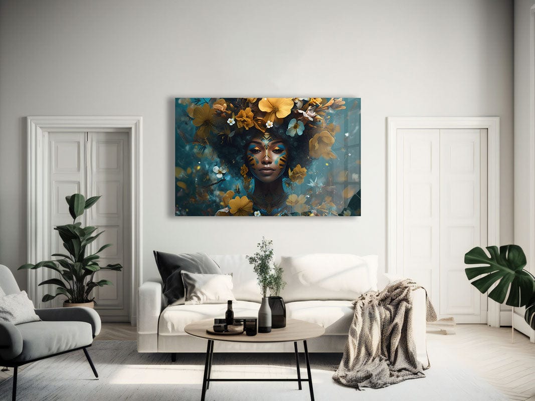 Artronauts Glass Print Floral Lady III