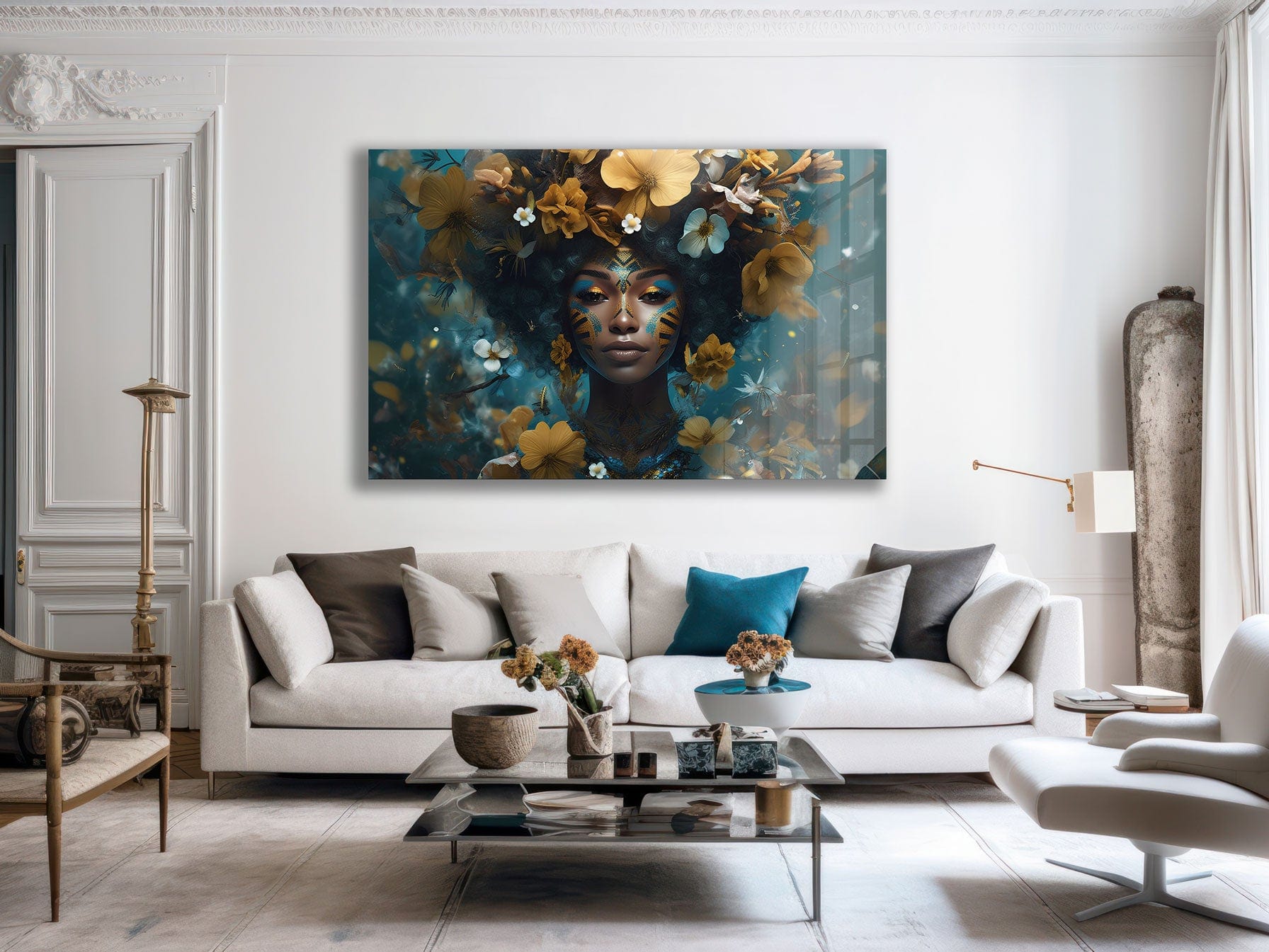 Artronauts Glass Print Floral Lady III