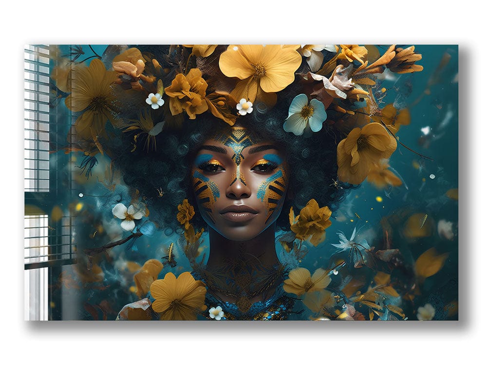 Artronauts Glass Print Floral Lady III