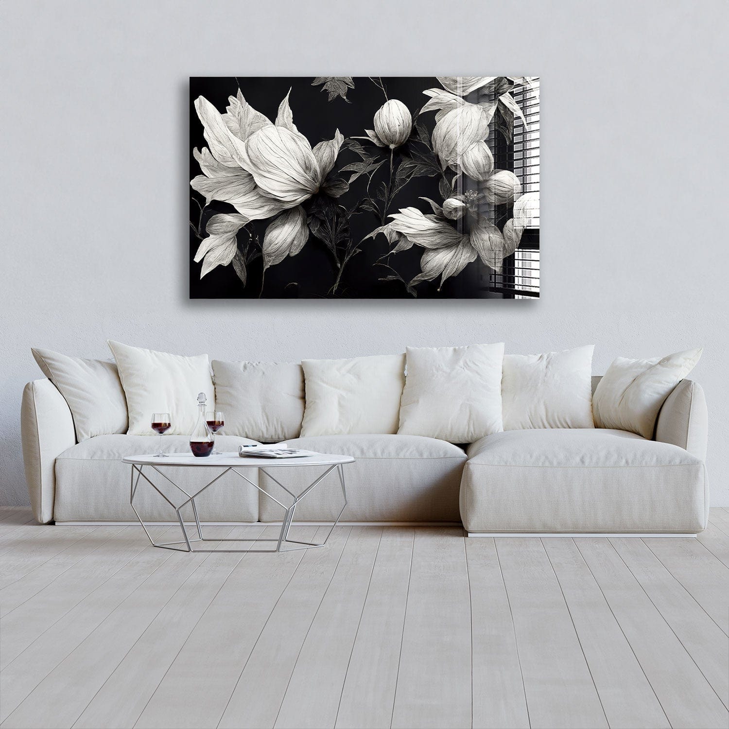 Artronauts Glass Print Flowers - Gothic