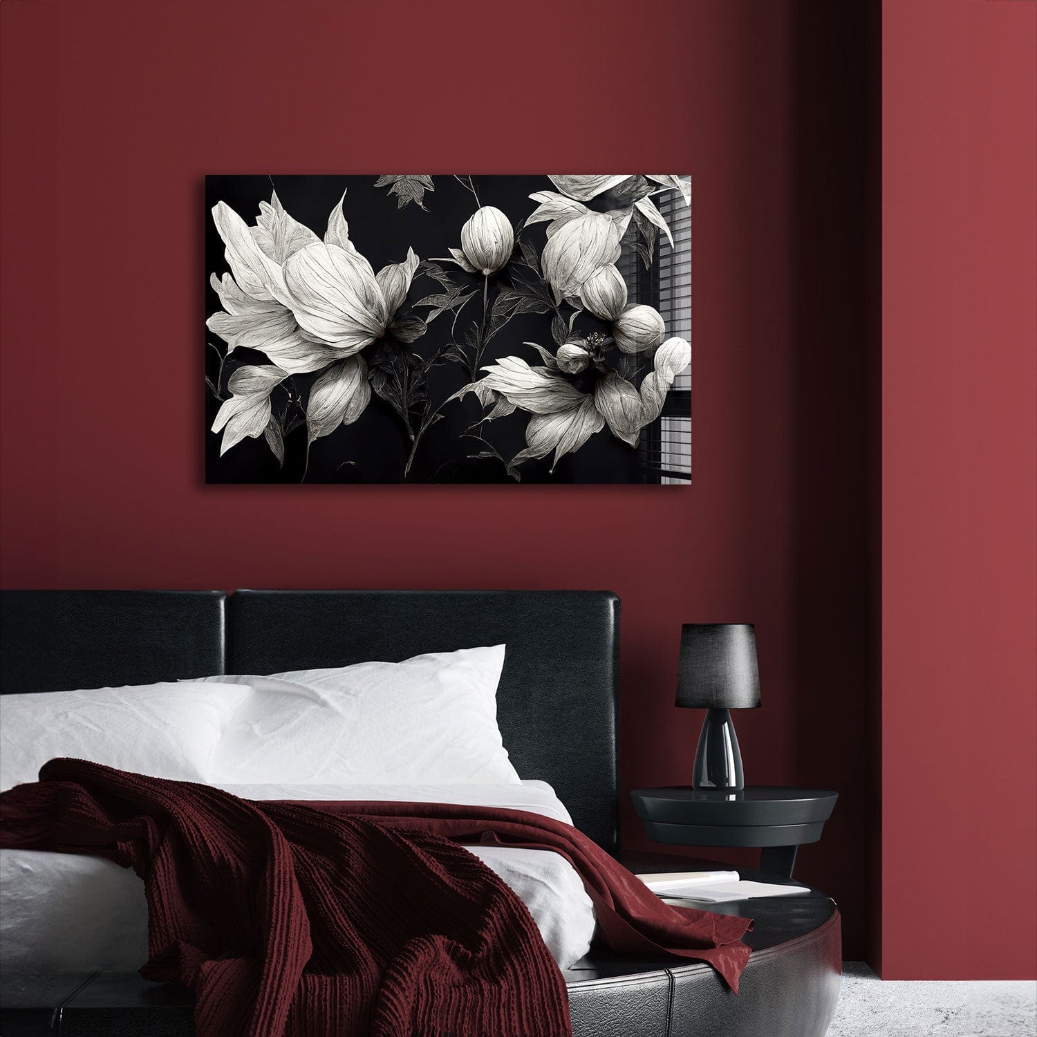 Artronauts Glass Print Flowers - Gothic