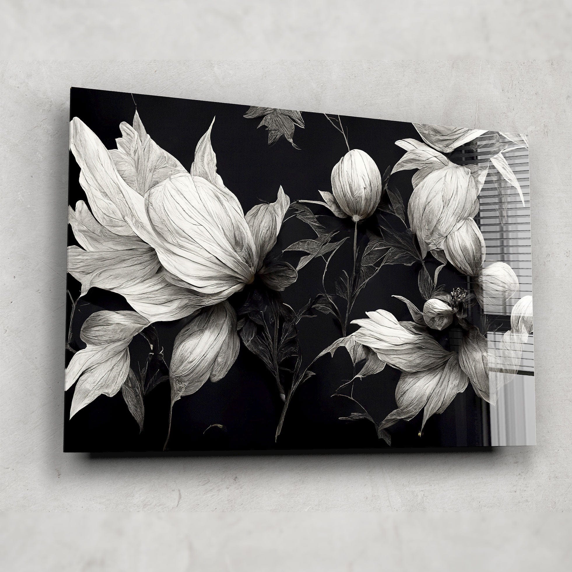 Artronauts Glass Print Flowers - Gothic