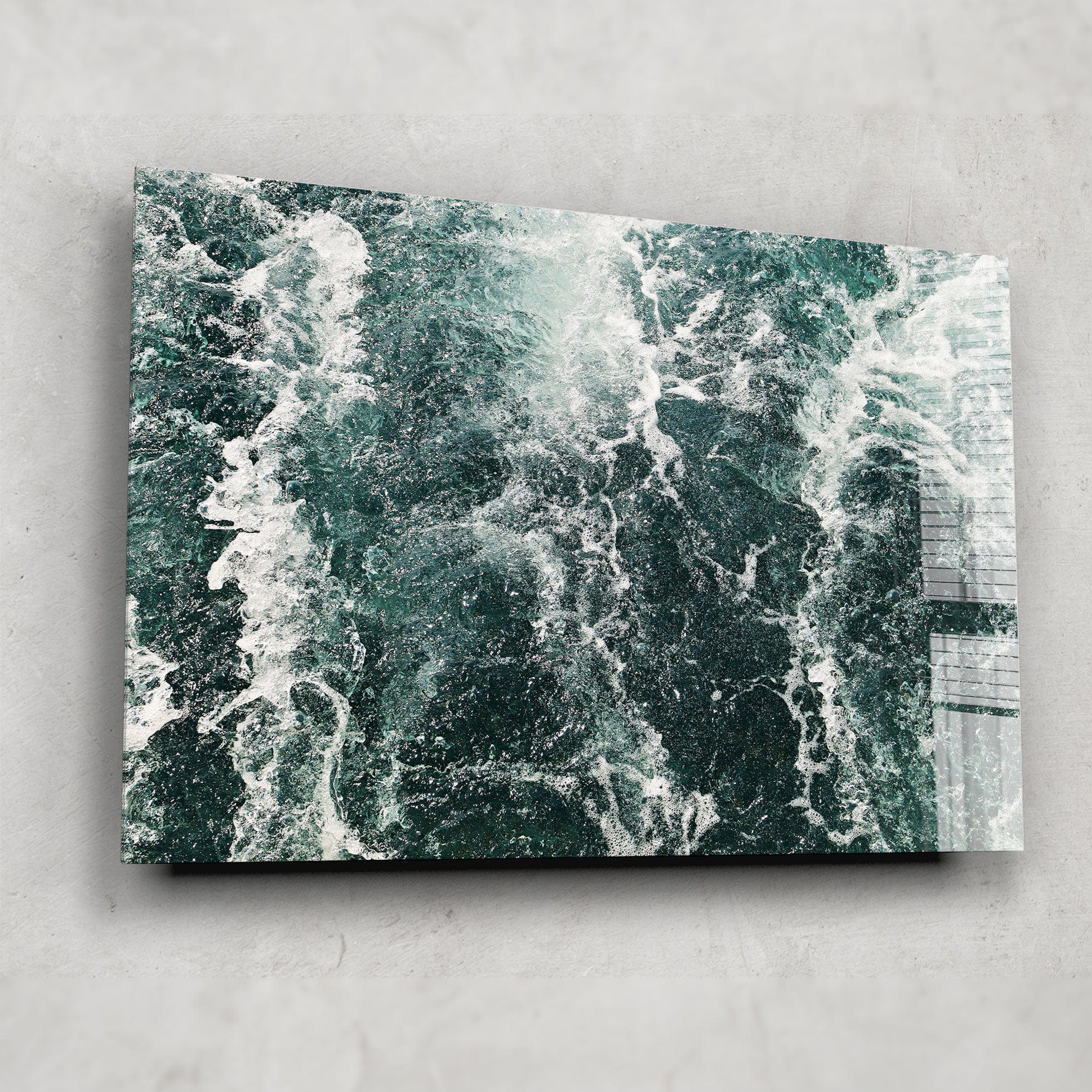 Artronauts Glass Print Green Waves II