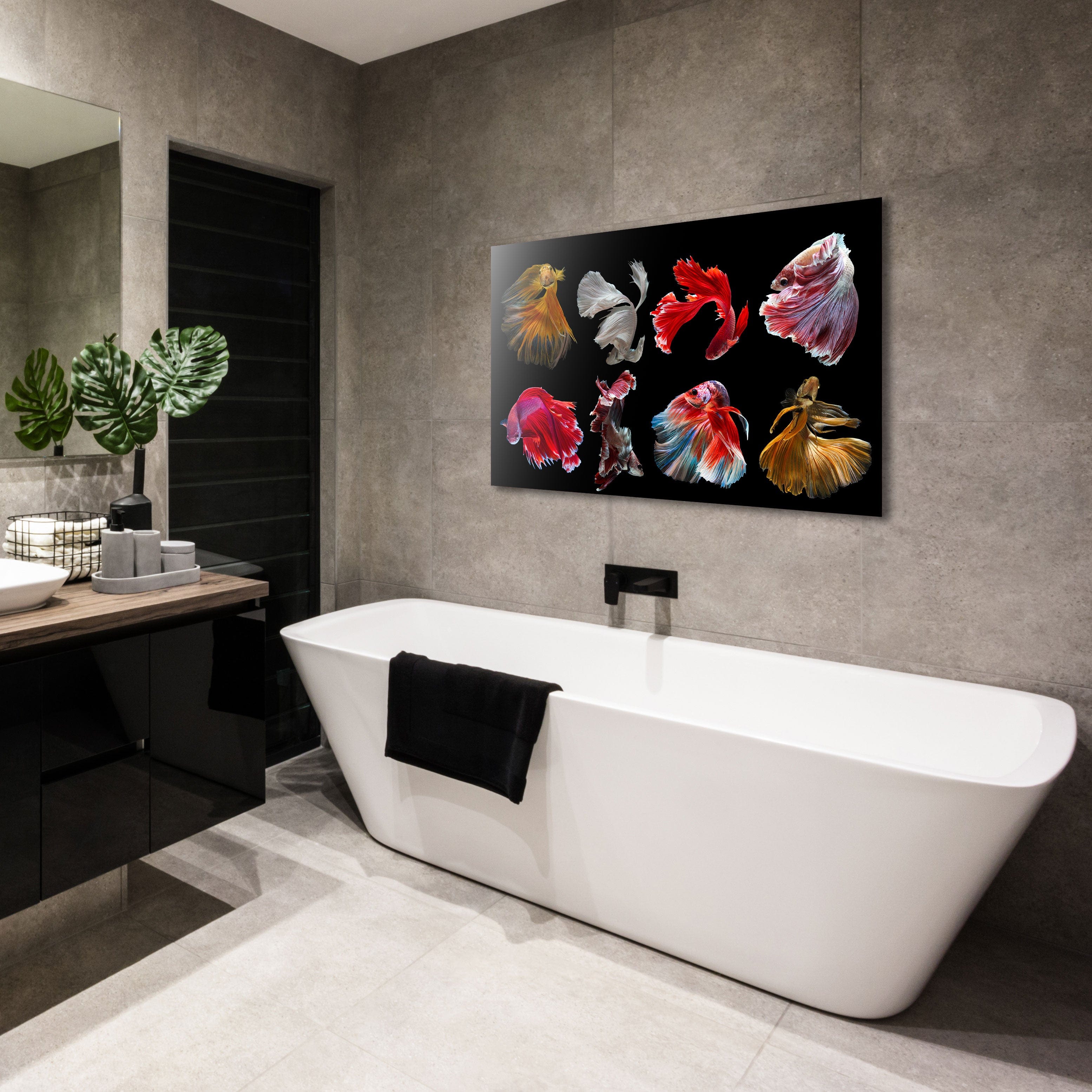 Artronauts Glass Print Betta Fishes