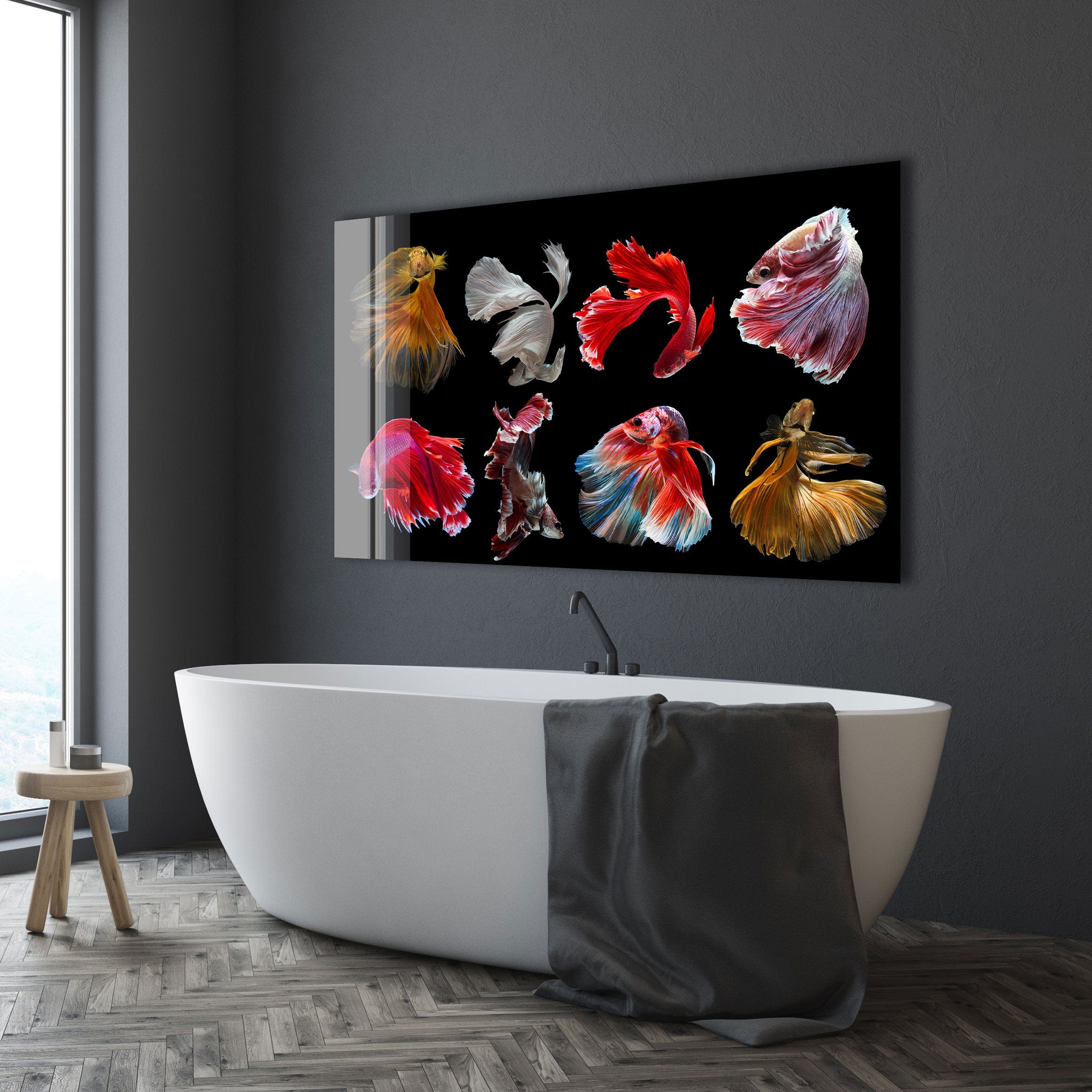 Artronauts Glass Print Betta Fishes