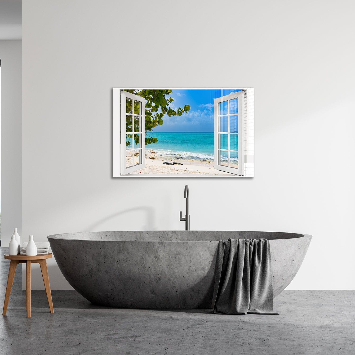 Artronauts Art Glass Print Window View Beach