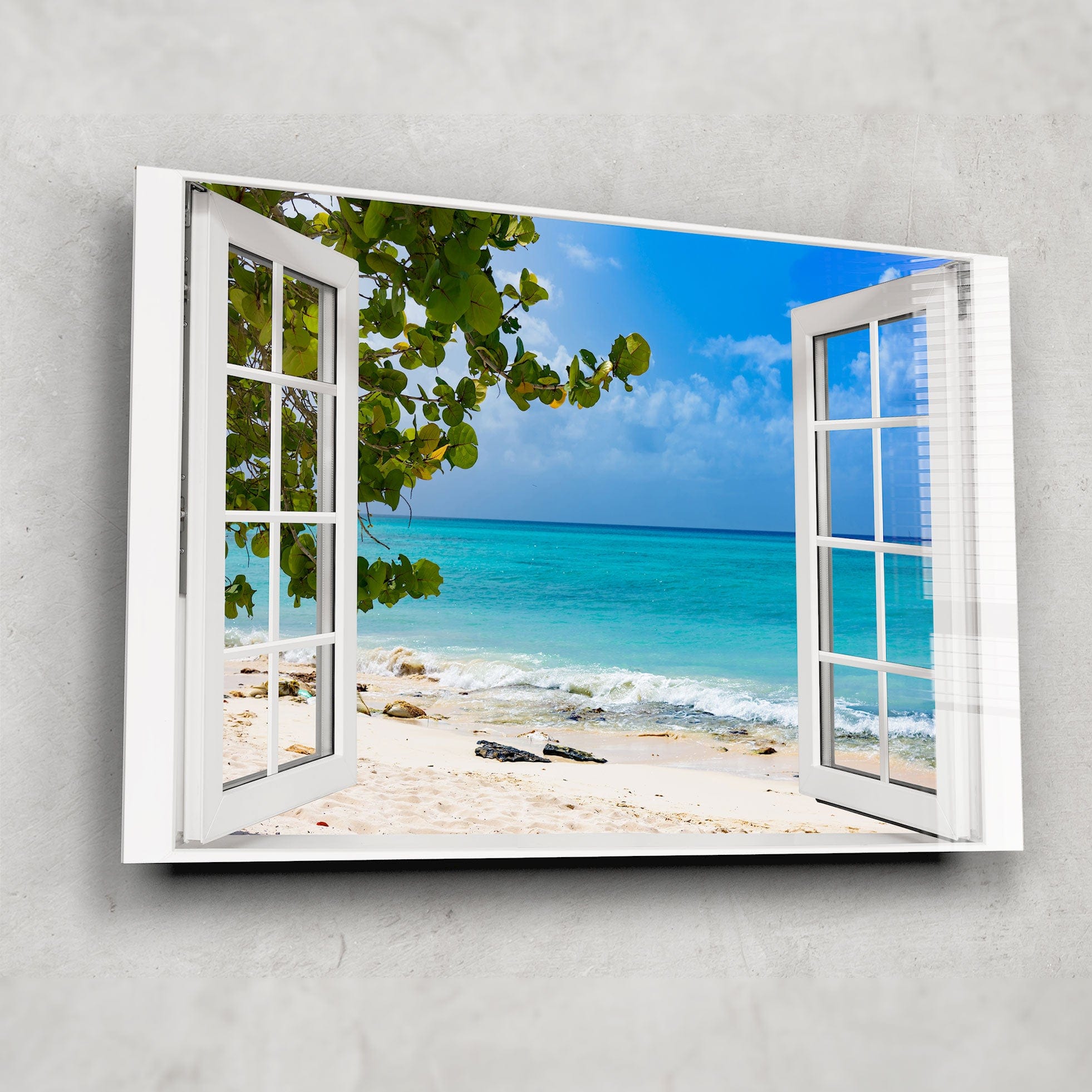 Artronauts Art Glass Print Window View Beach