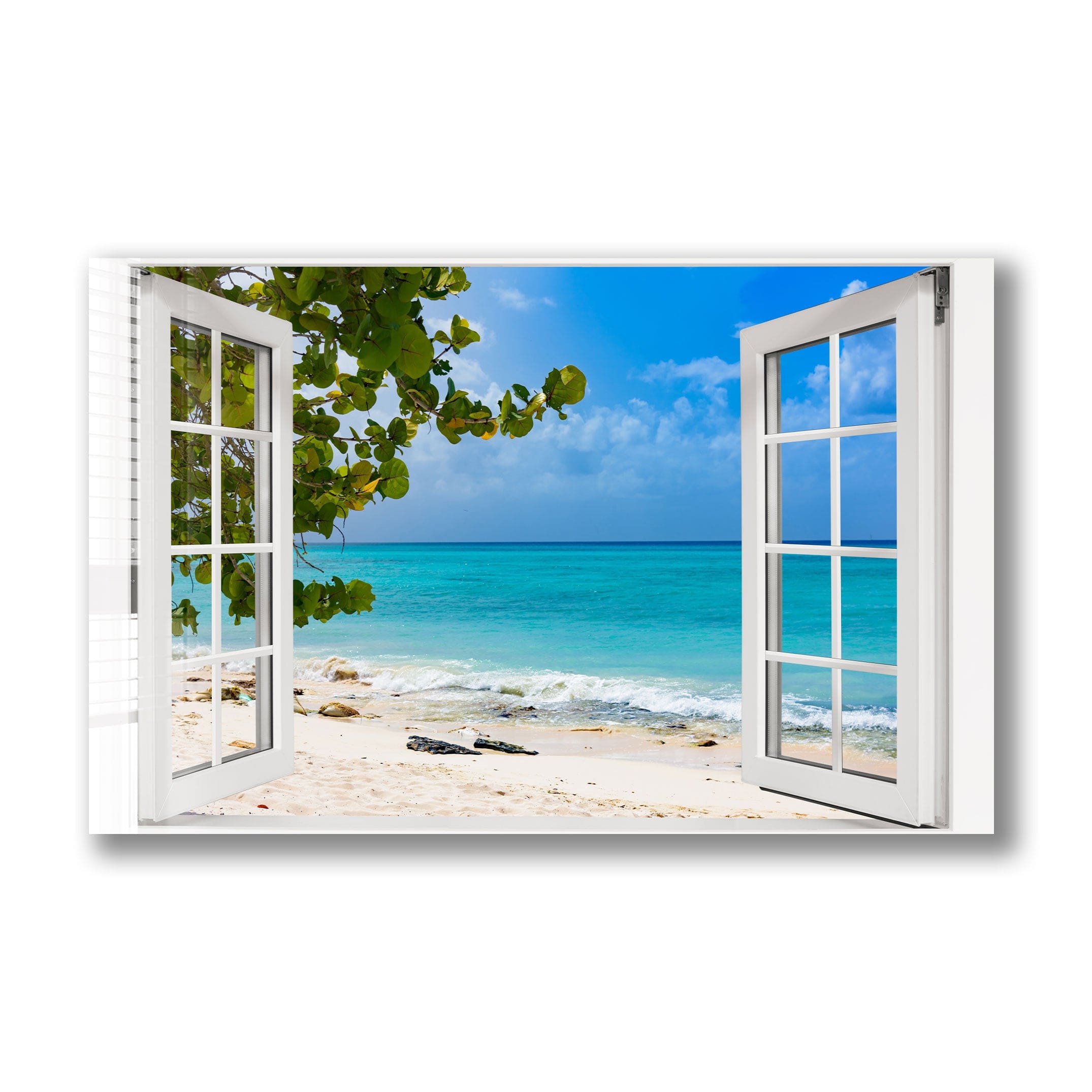 Artronauts Art Glass Print Window View Beach