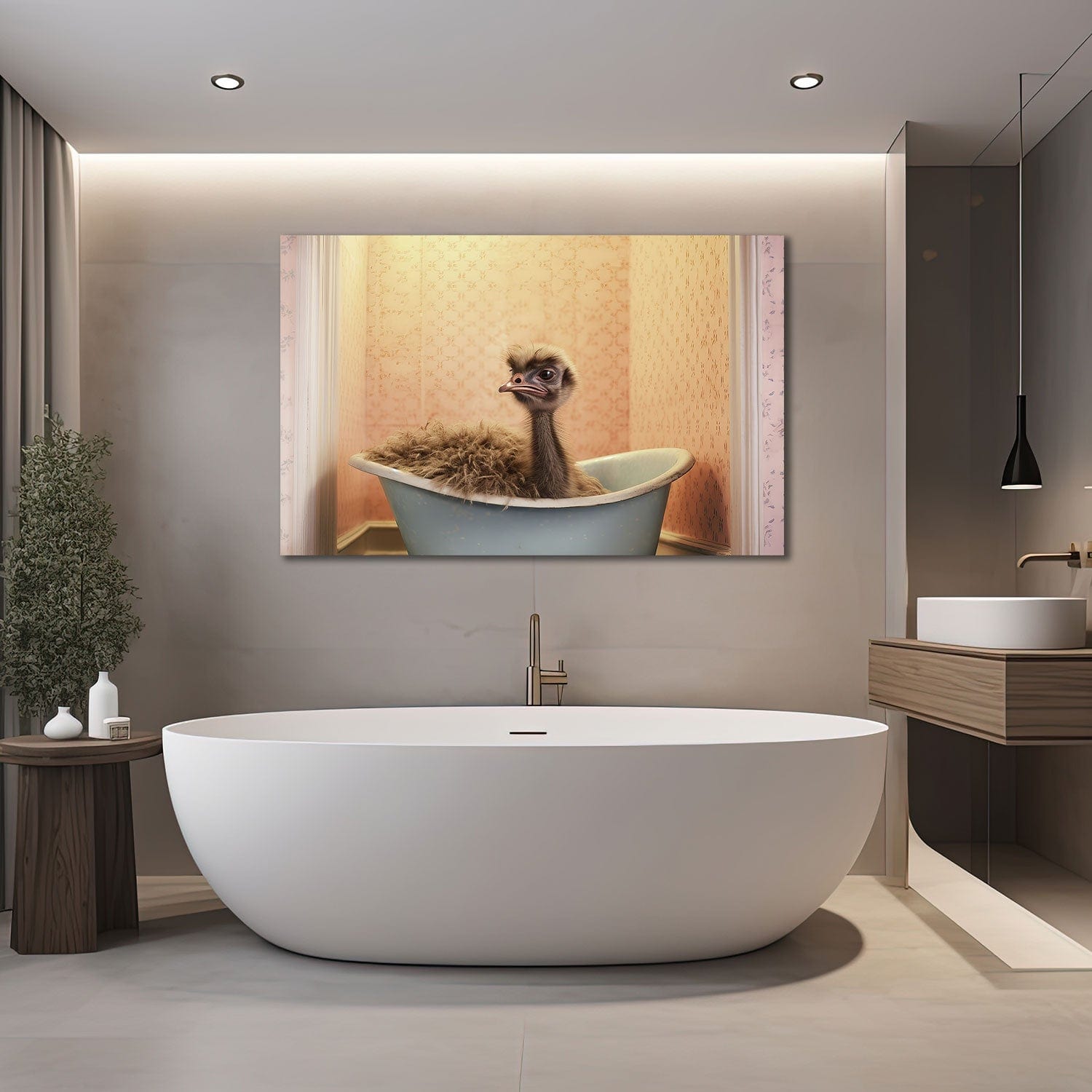 Artronauts Glass Print Bathtub Animal Duck