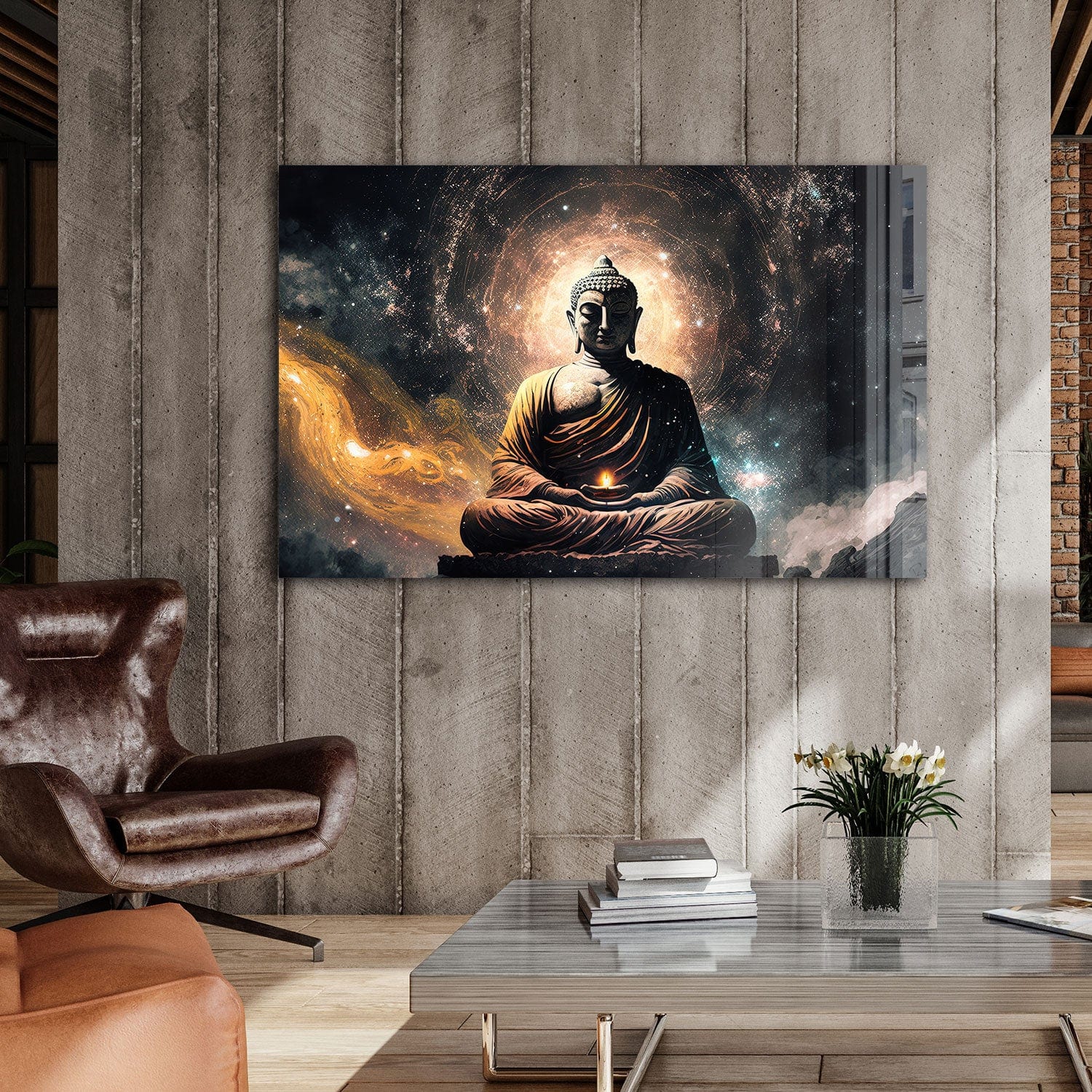 Artronauts Glass Print The Buddha Enlightenment II