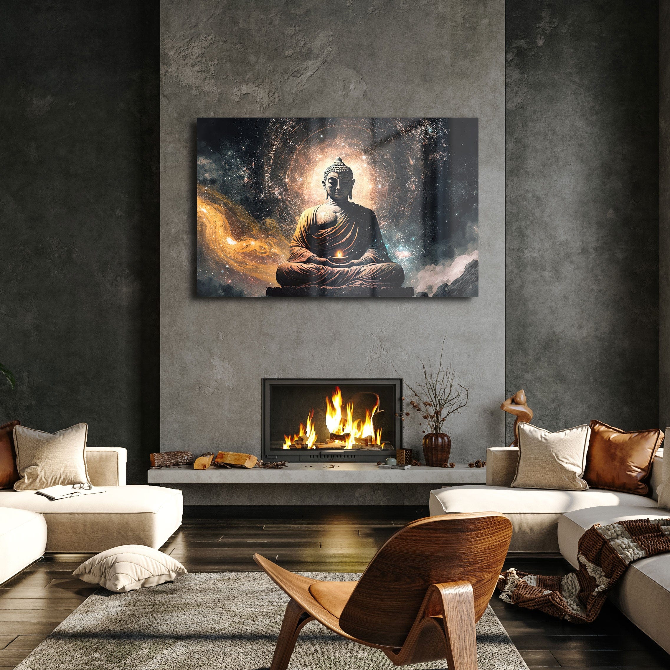 Artronauts Glass Print The Buddha Enlightenment II