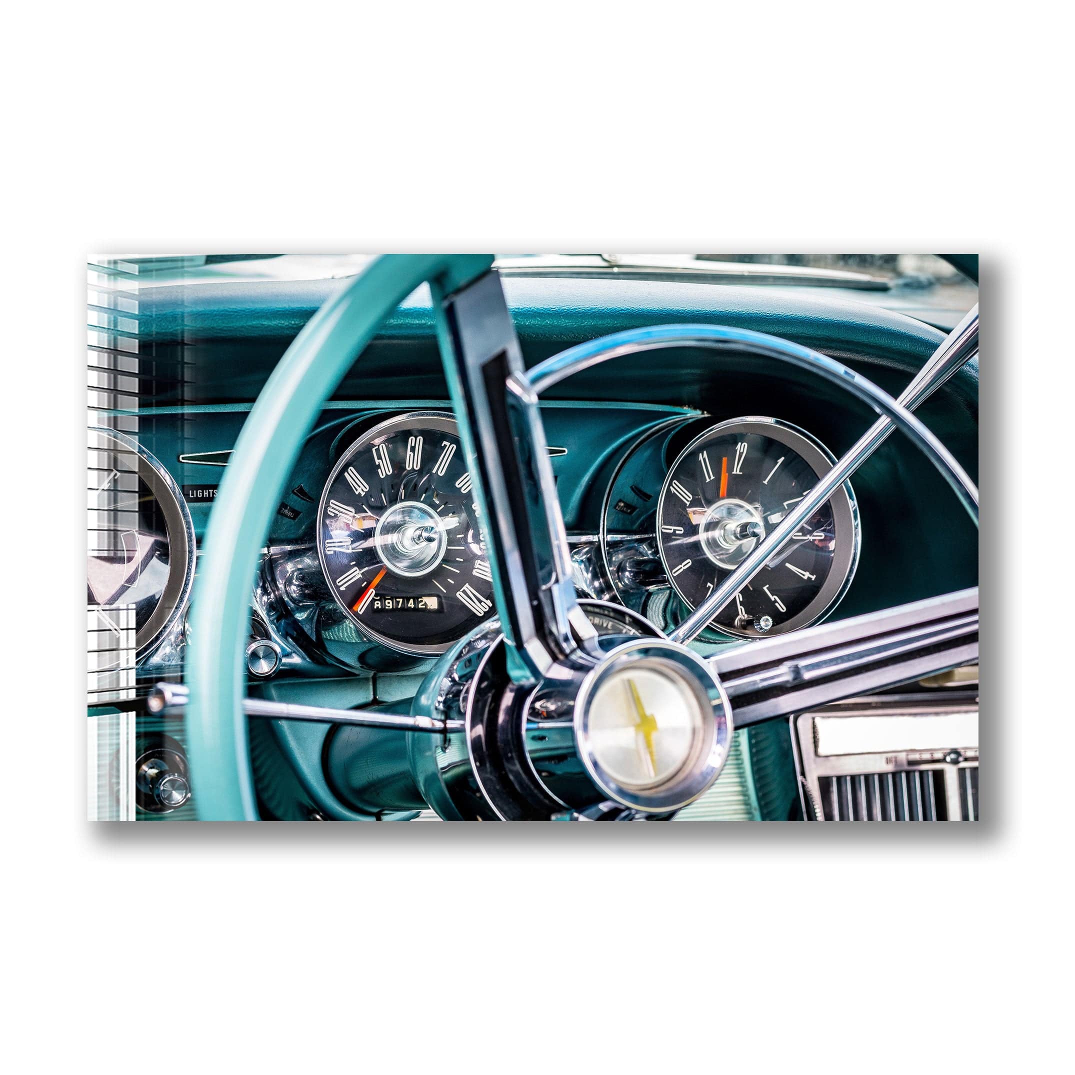 Artronauts Glass Print Nostalgic Car