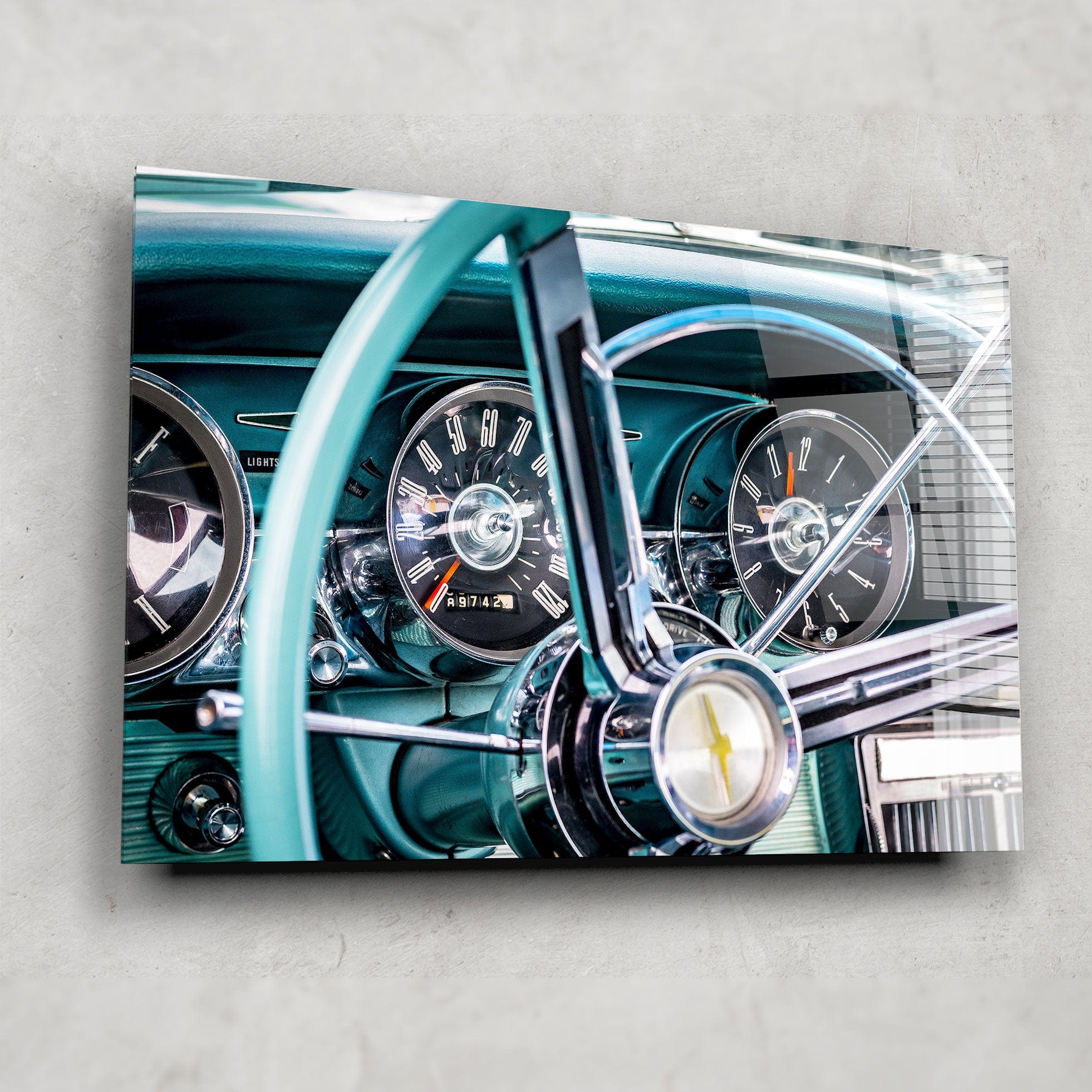 Artronauts Glass Print Nostalgic Car