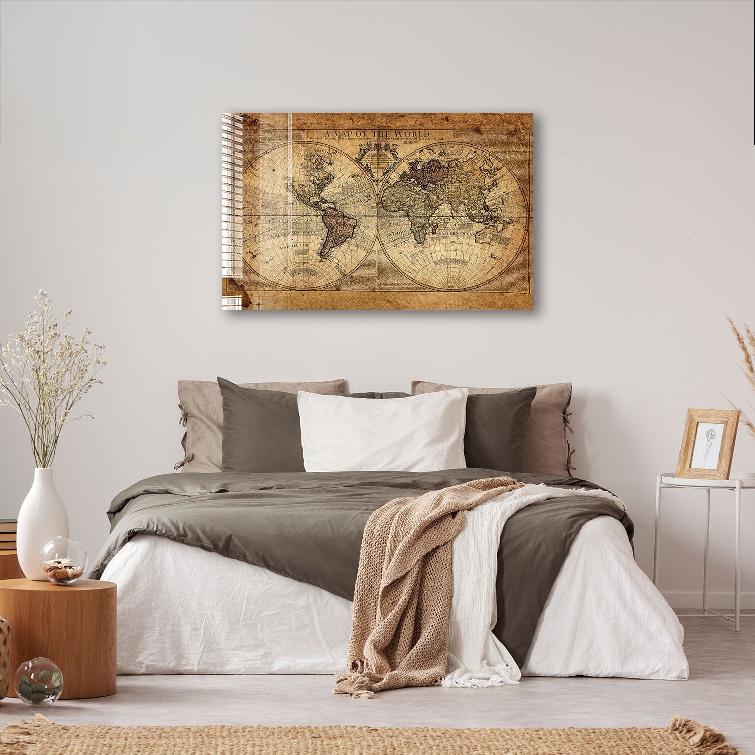 Artronauts Glass Print A Map Of The World