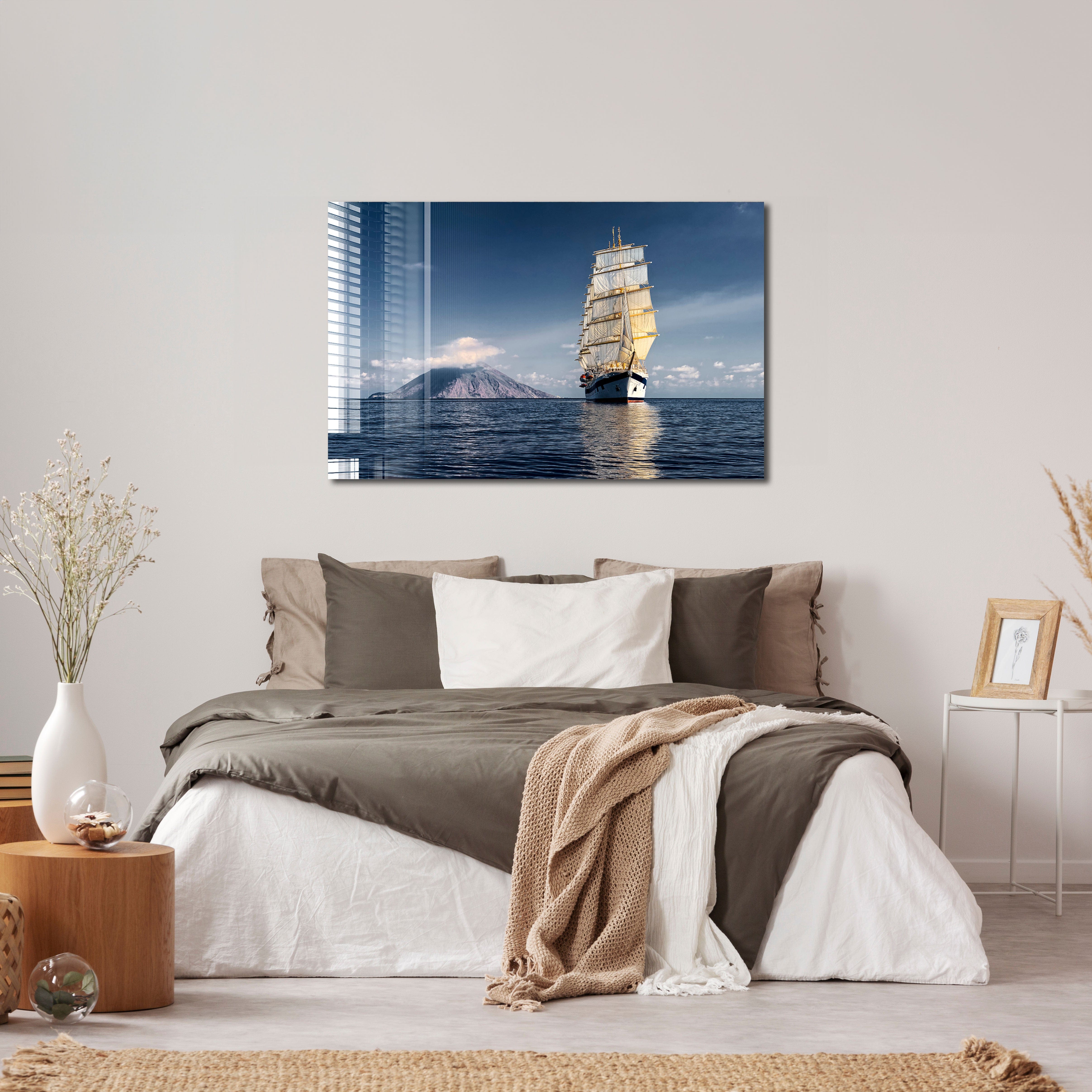 Artronauts Glass Print Sailing Ship