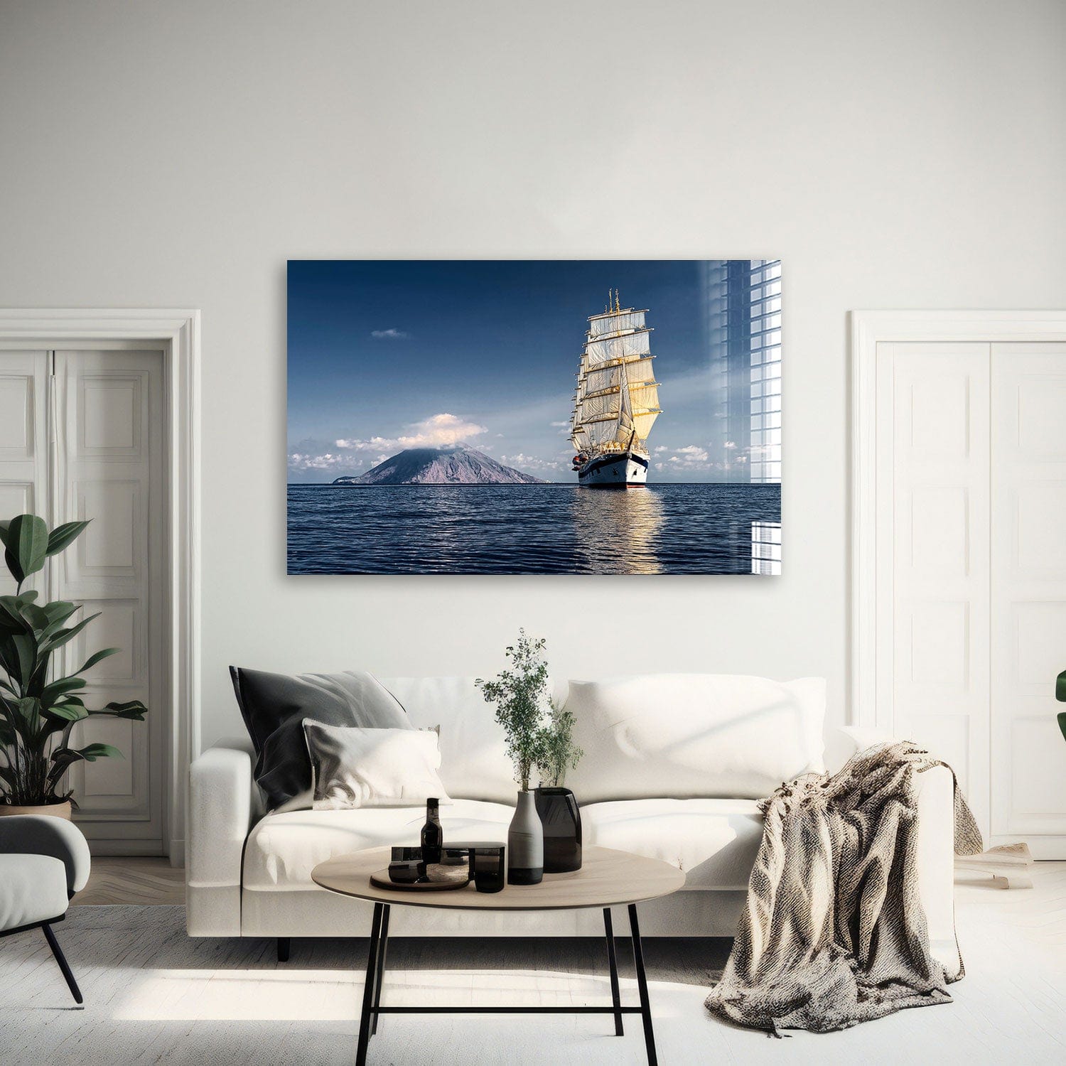 Artronauts Glass Print Sailing Ship