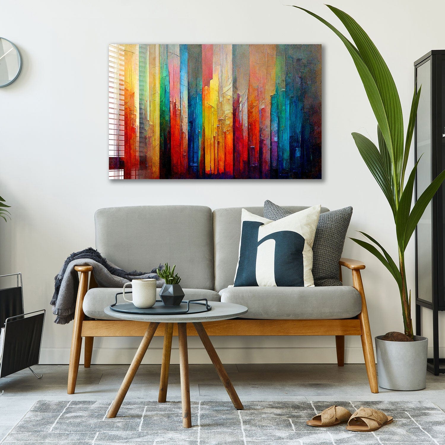 Artronauts Glass Print Painted Woods Vintage