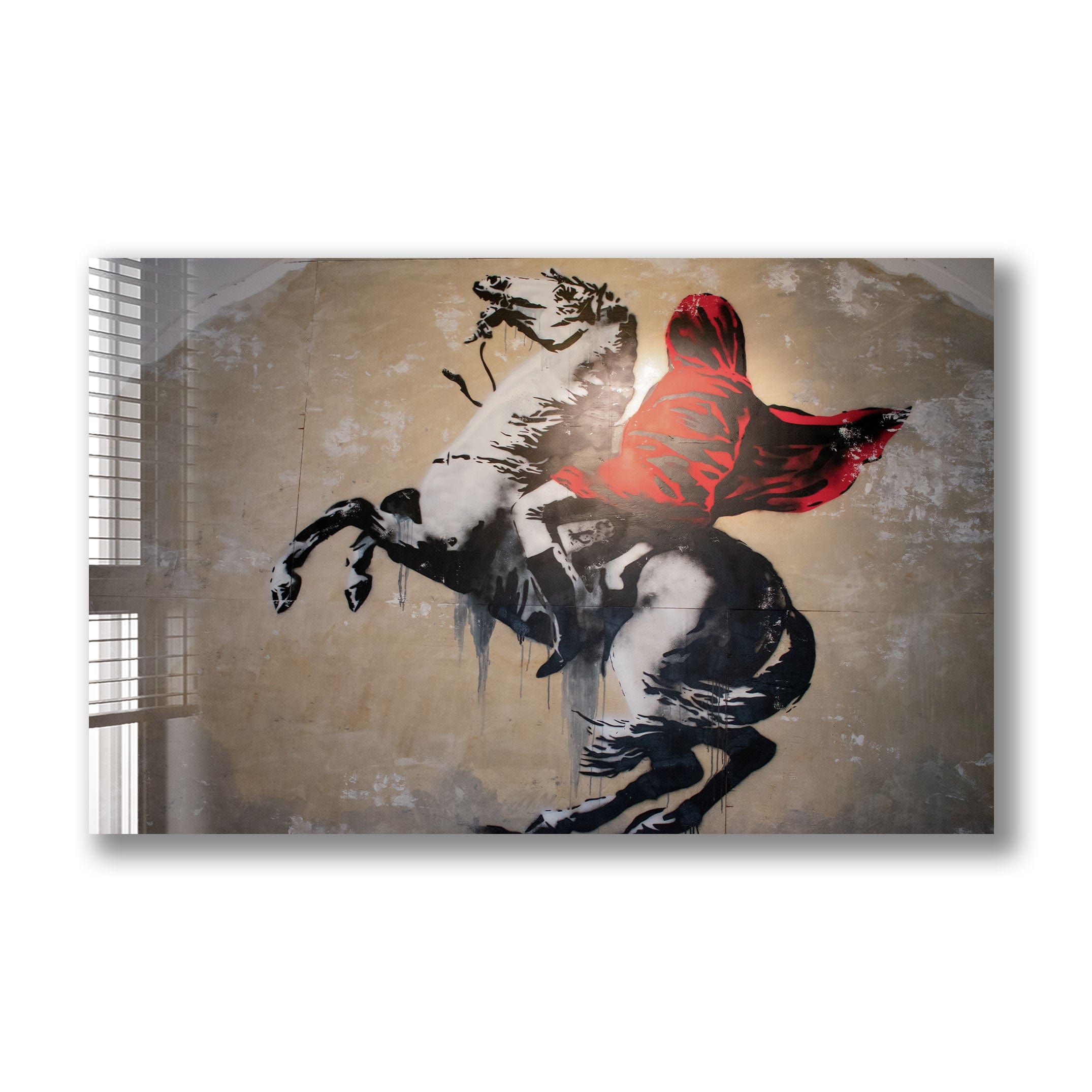 Artronauts Glass Print Napoleon - Banksy