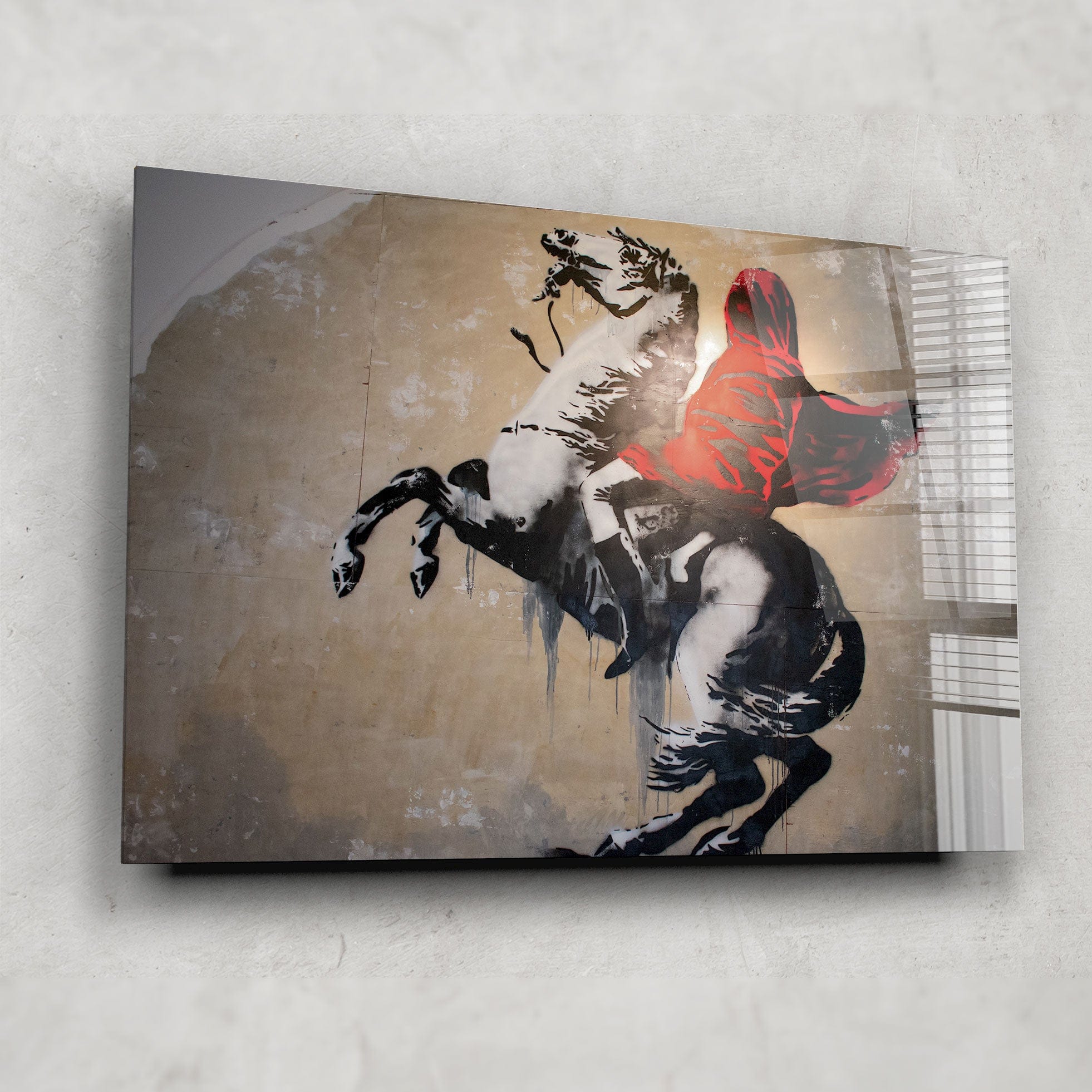 Artronauts Glass Print Napoleon - Banksy