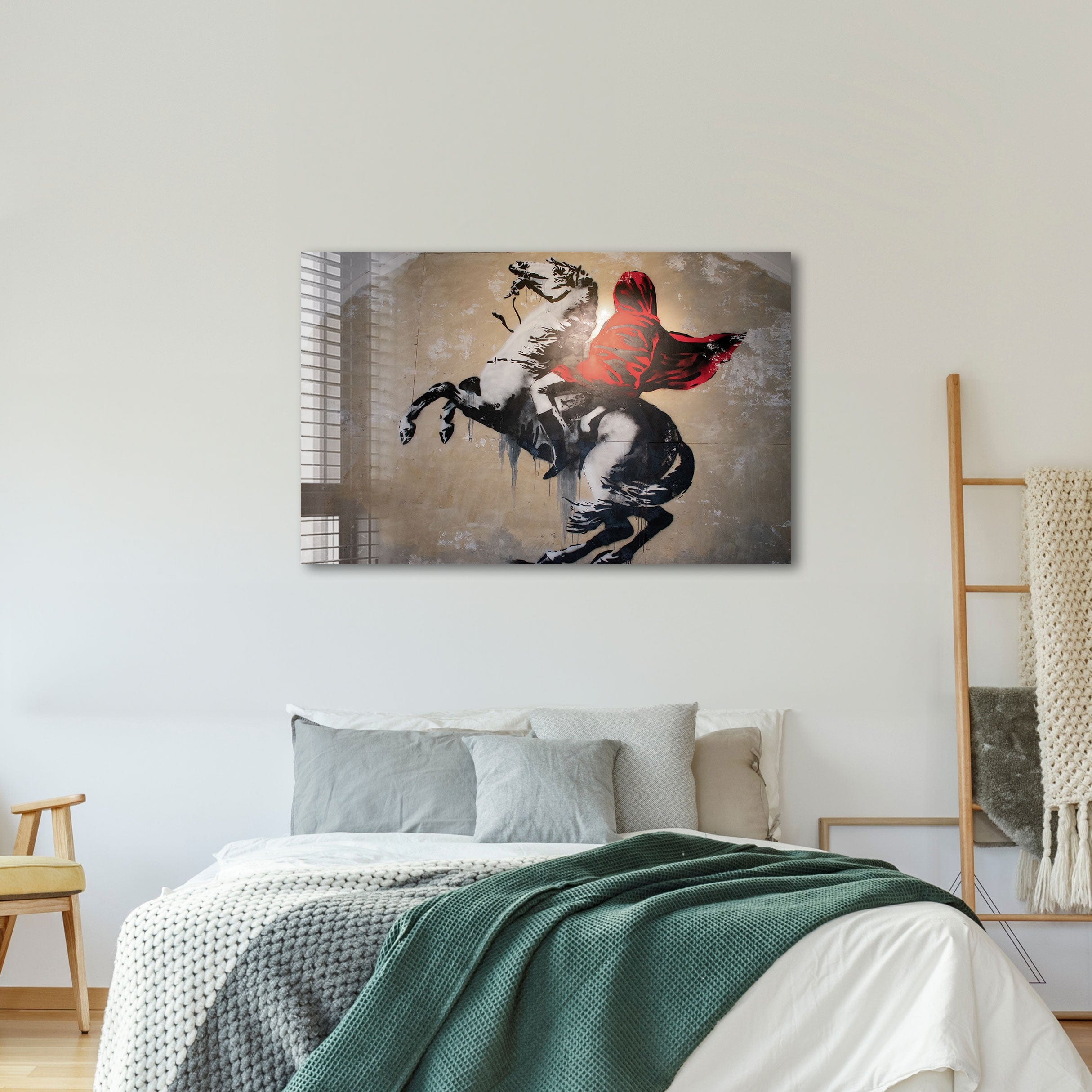 Artronauts Glass Print Napoleon - Banksy