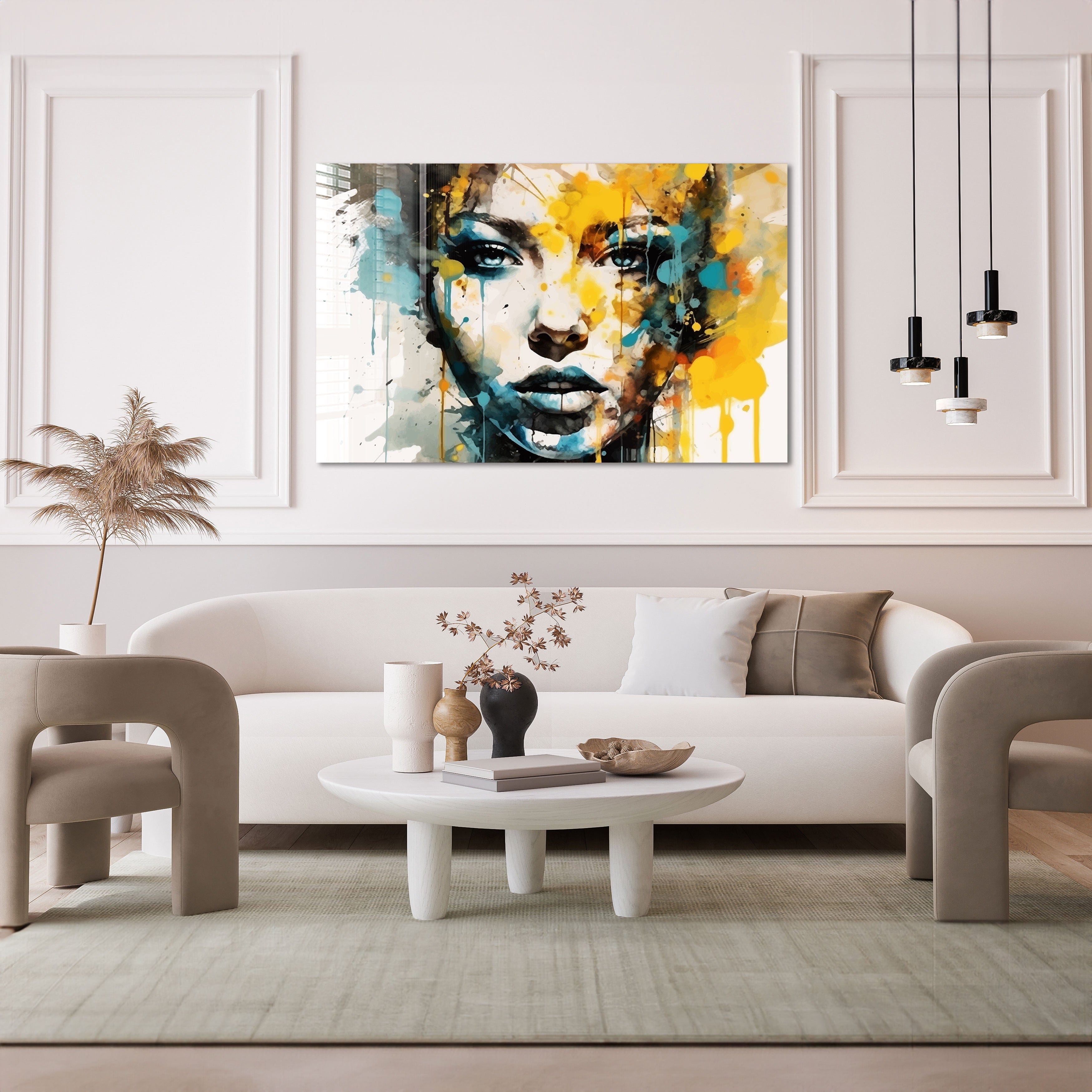 Artronauts Glass Print Illustration Girl