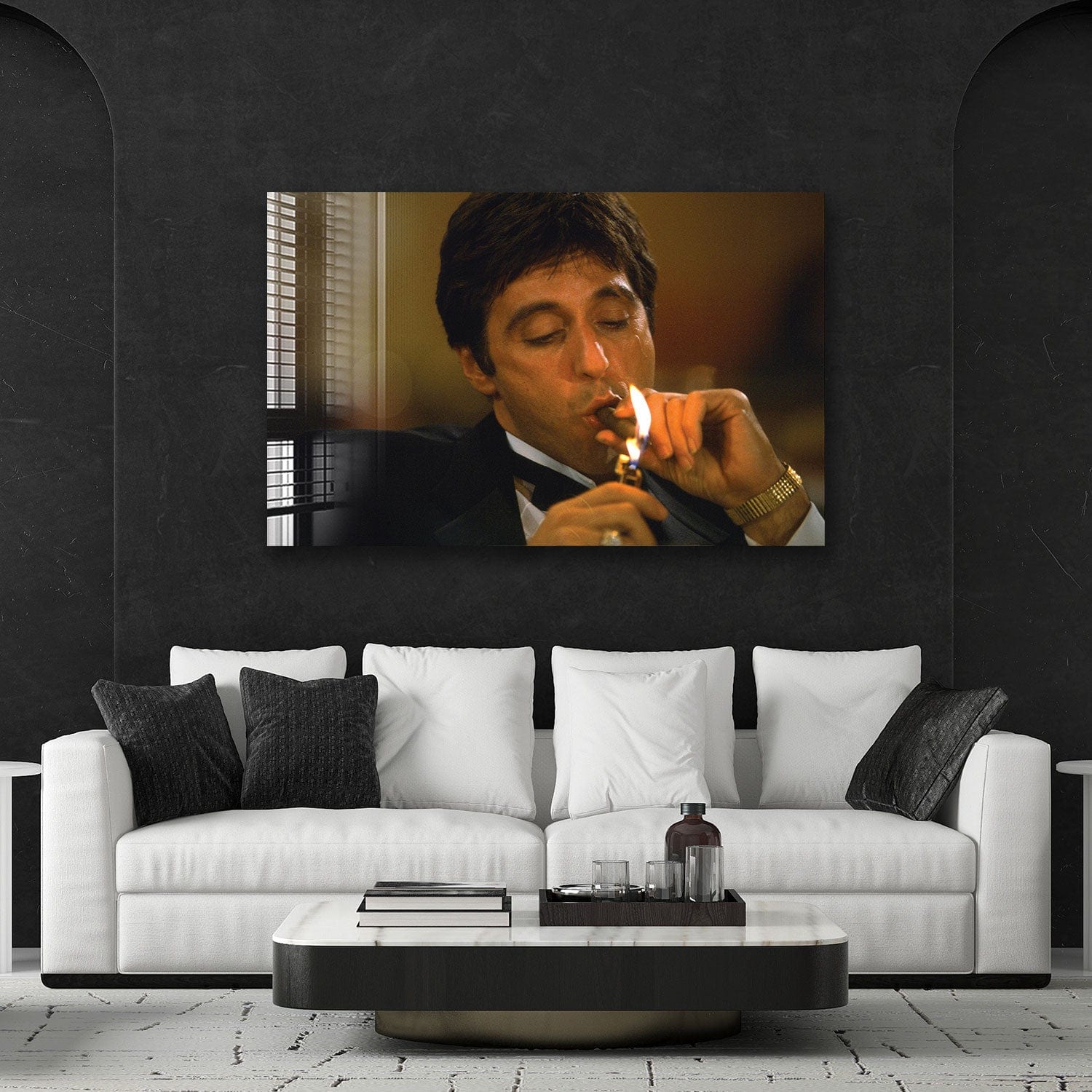 Artronauts Glass Print Tony Montana Al Pacino - Scarface