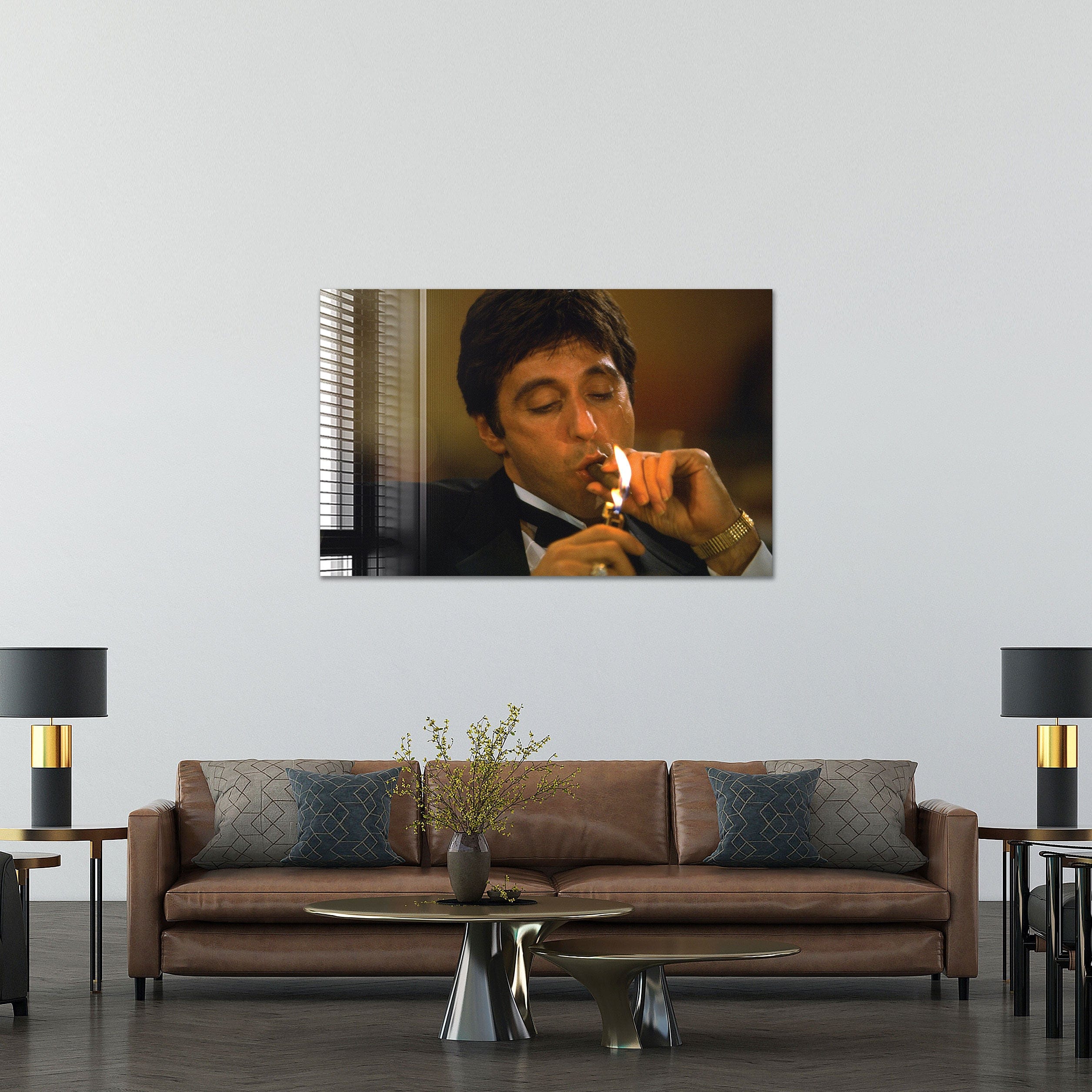 Artronauts Glass Print Tony Montana Al Pacino - Scarface