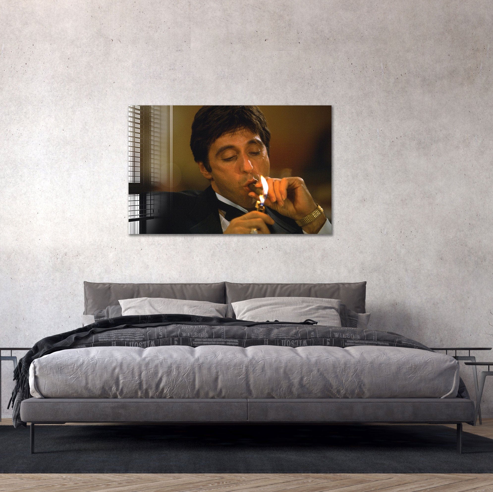 Artronauts Glass Print Tony Montana Al Pacino - Scarface
