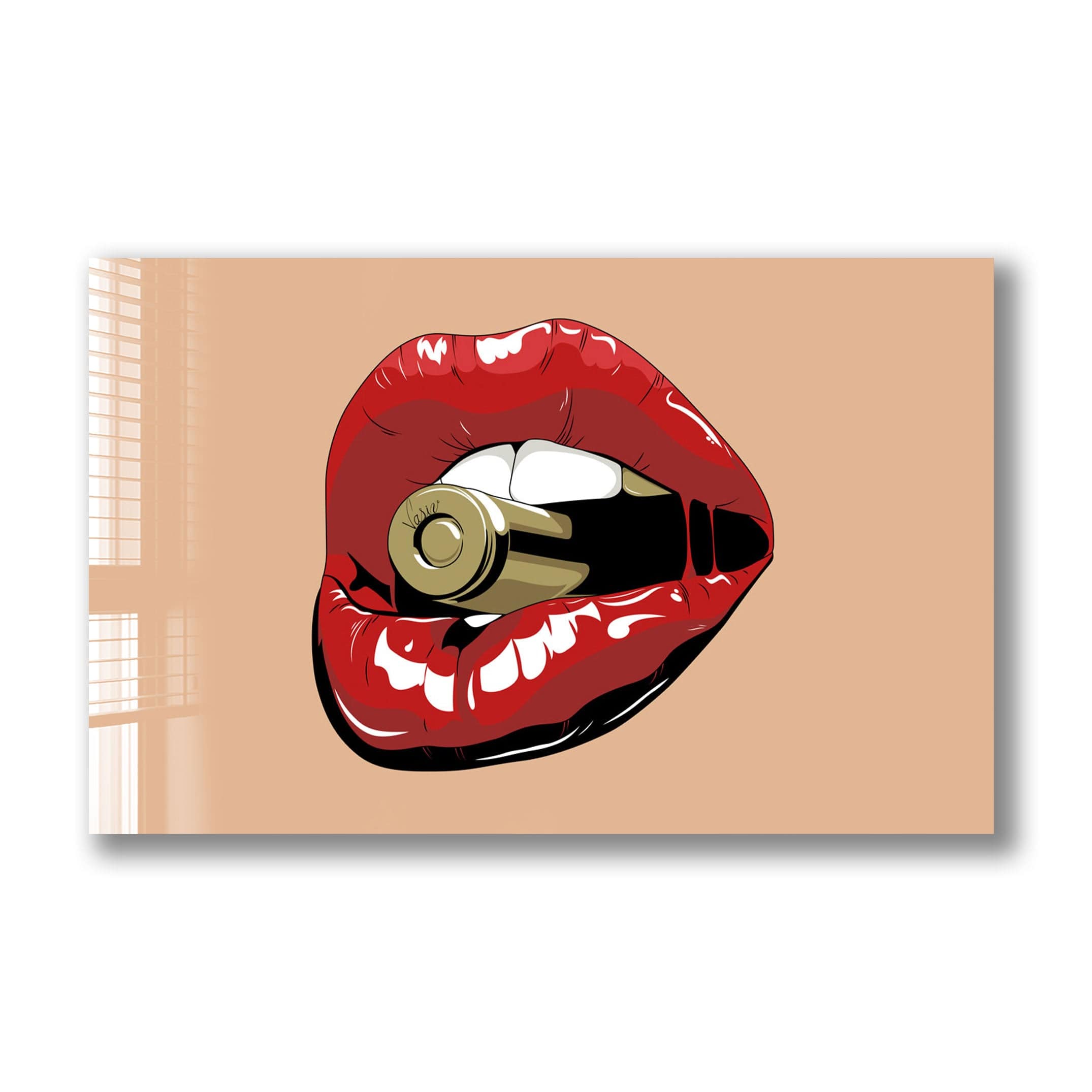 Artronauts Glass Print Hold My Bullet II