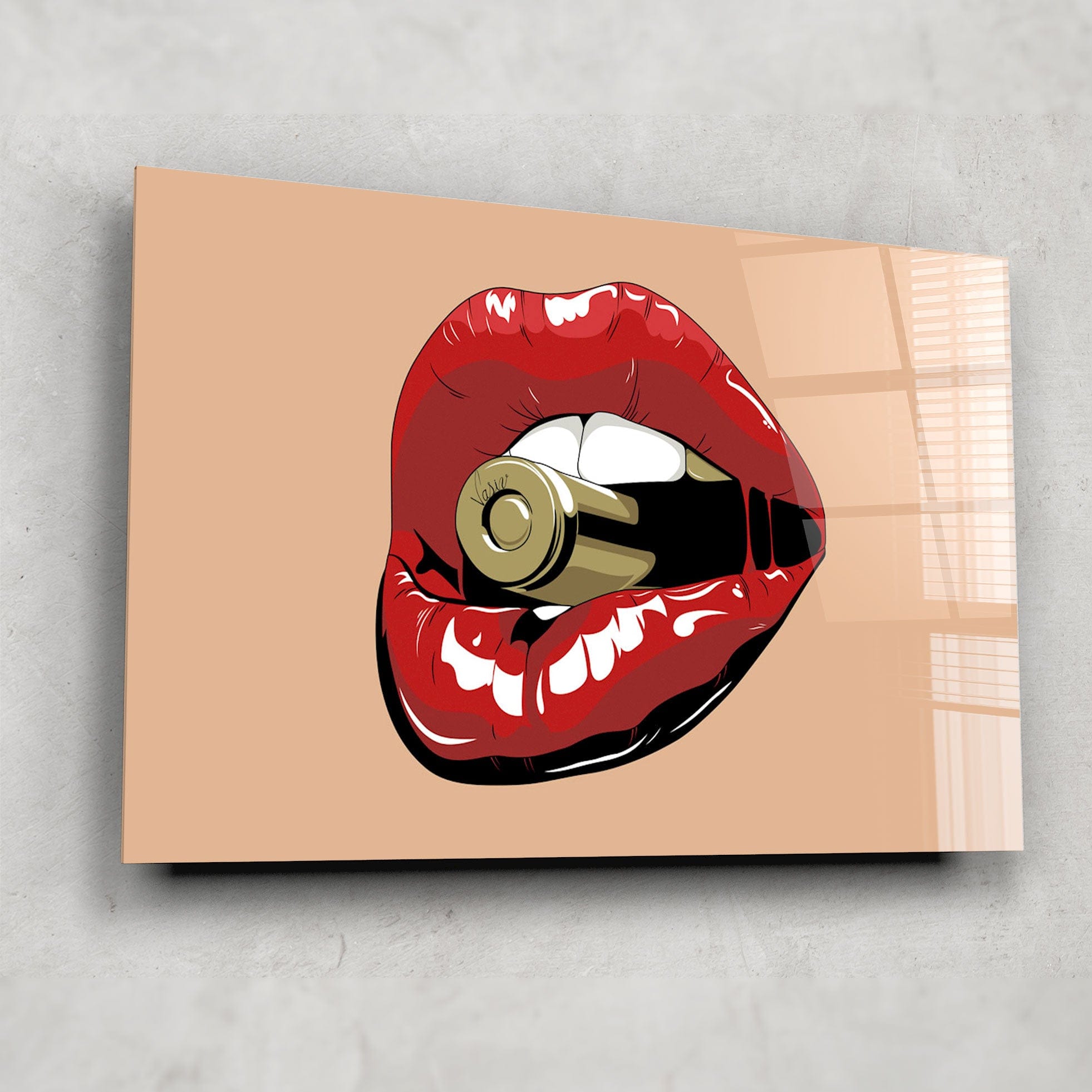 Artronauts Glass Print Hold My Bullet II