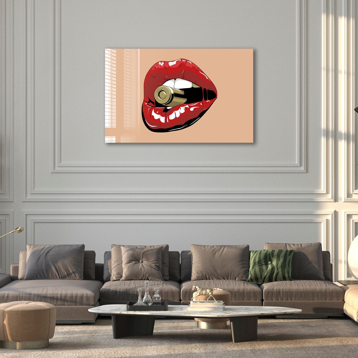 Artronauts Glass Print Hold My Bullet II
