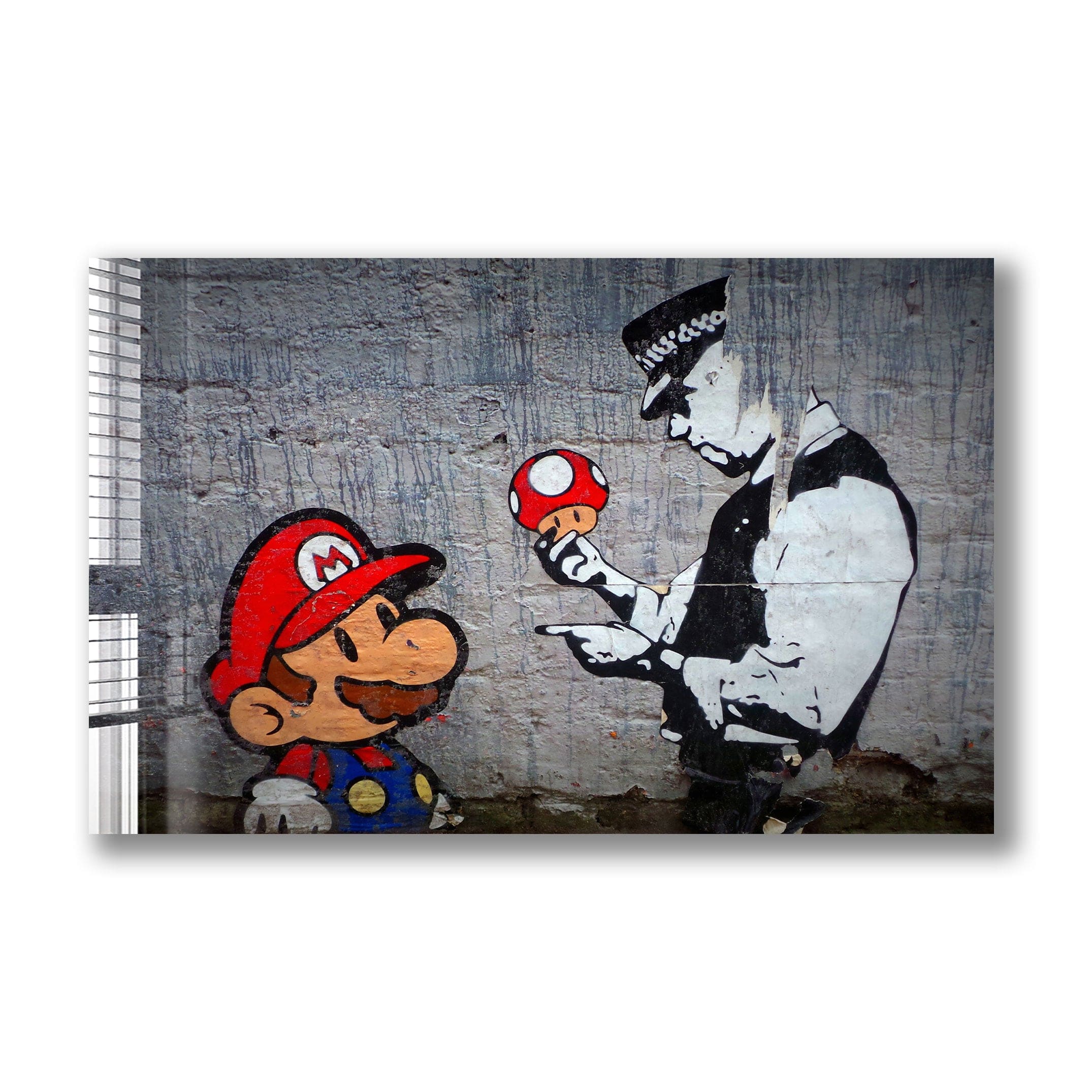 Artronauts Glass Print Super Mario - Banksy