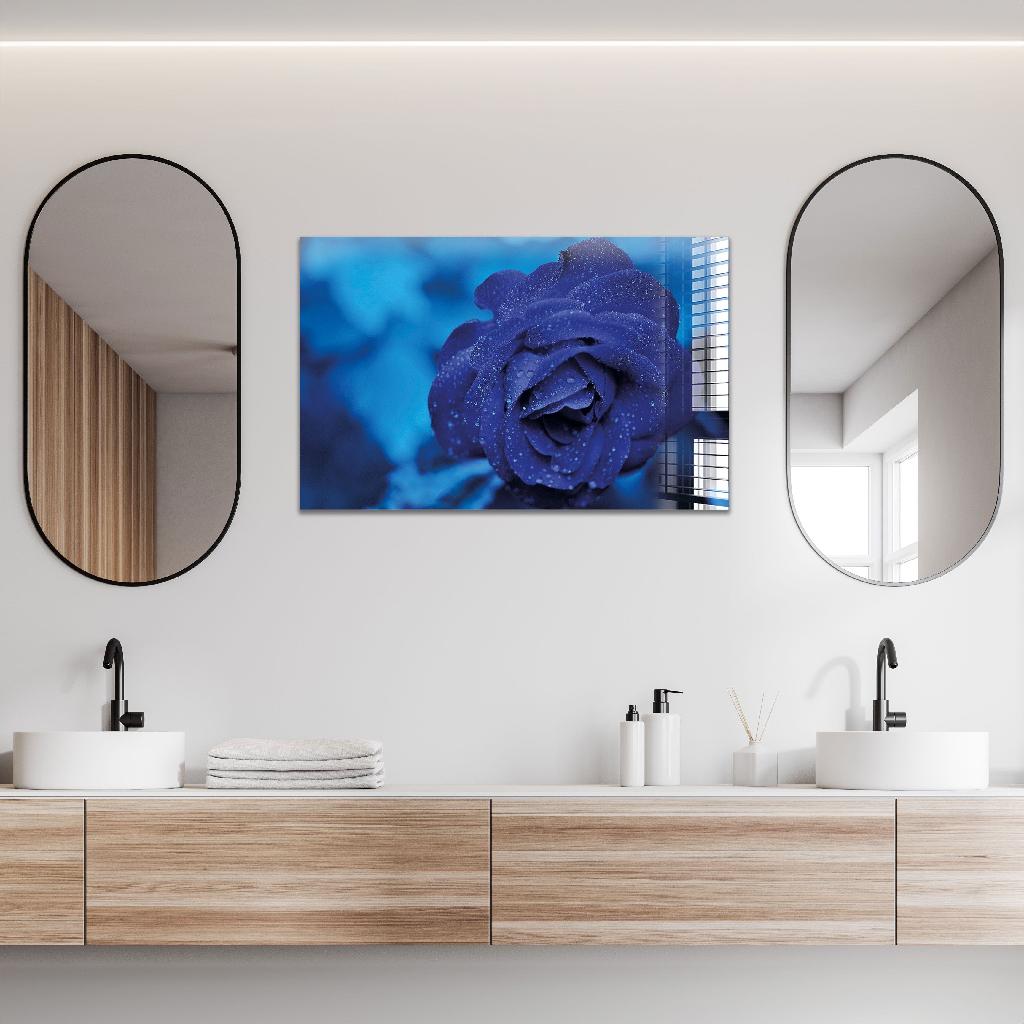 Artronauts Glass Print Cold Rose