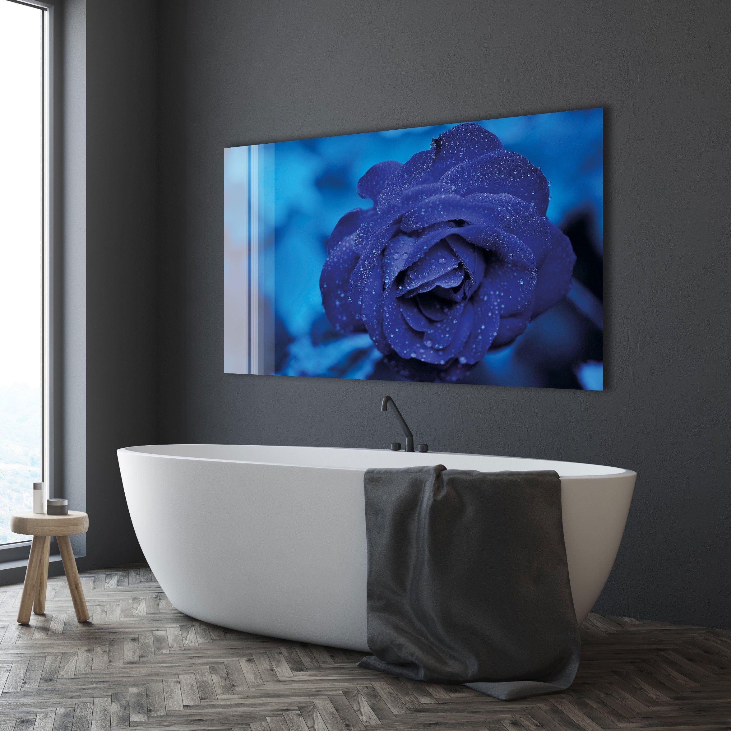 Artronauts Glass Print Cold Rose