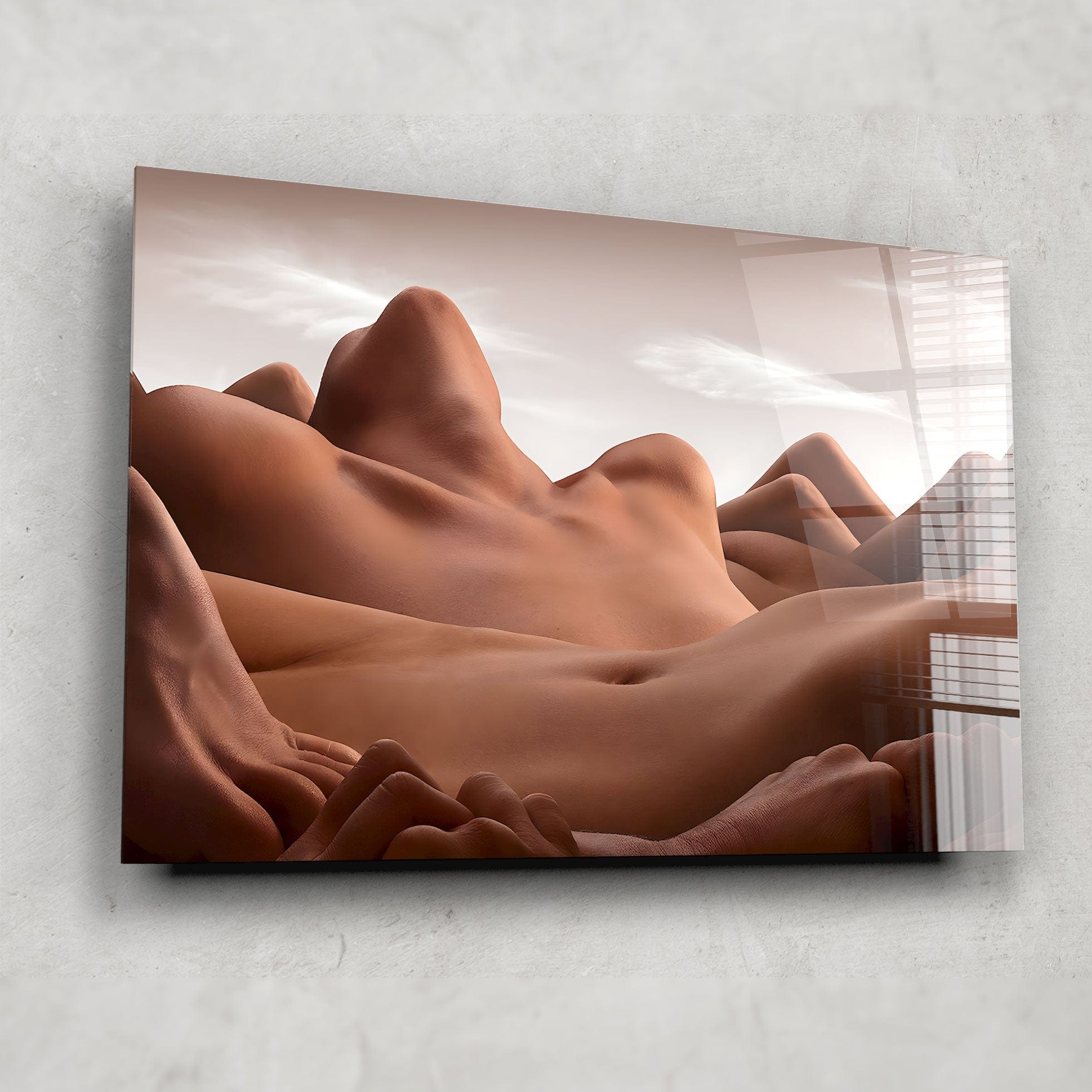 Artronauts Glass Print Valley of The Reclining Woman